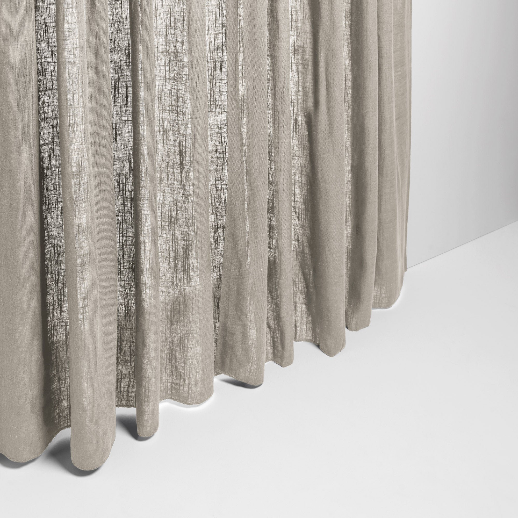 Pleated ribbon curtain MADURA Brown