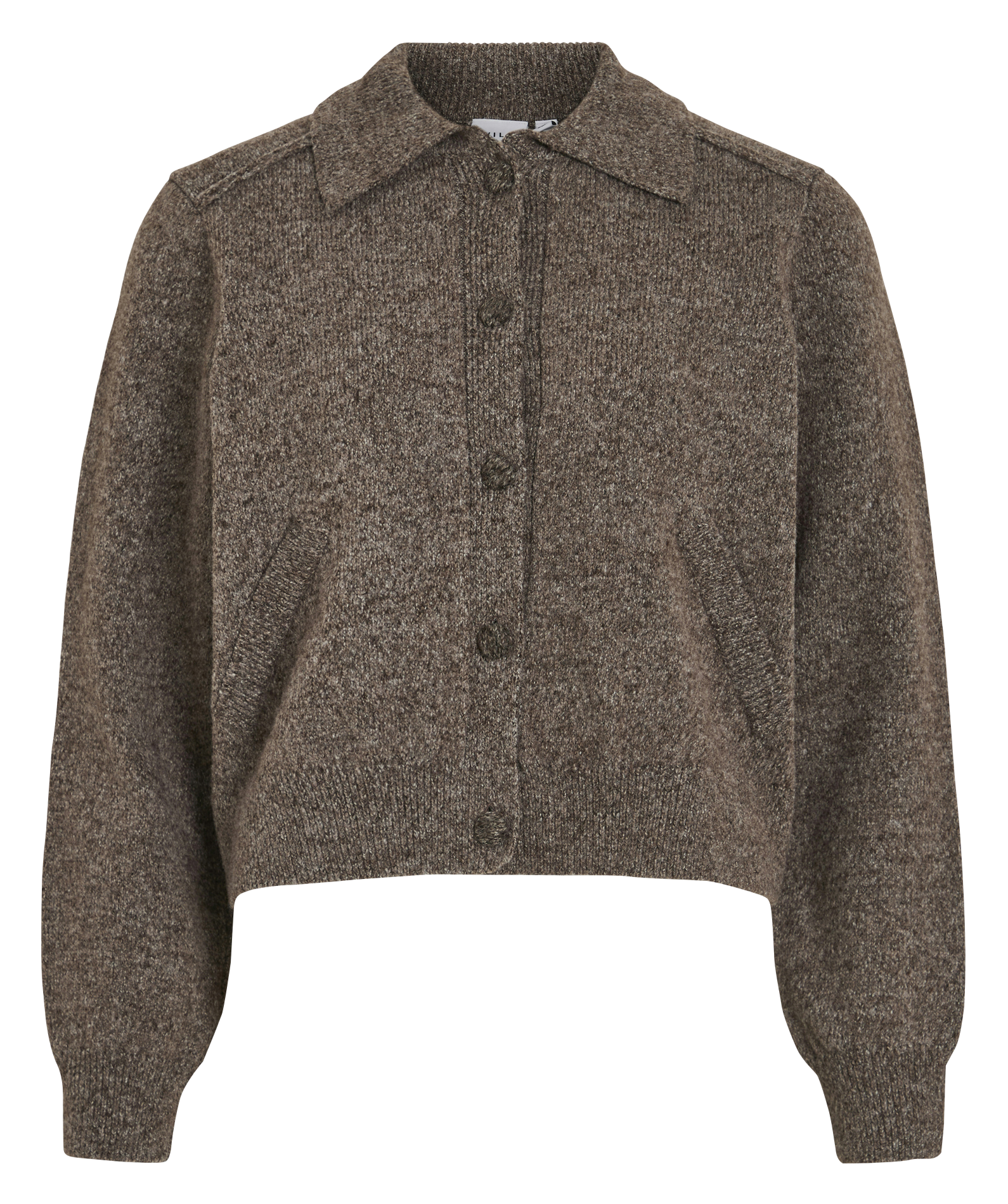 Gilet col classique  VILA Marron