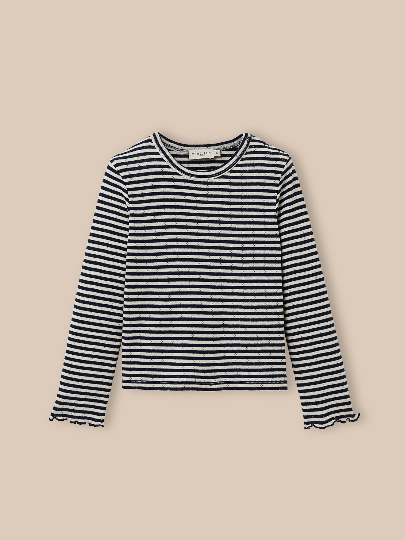 Organic cotton pointelle T-shirt CYRILLUS