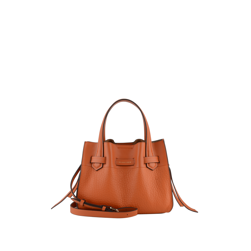 Handbag - cowhide leather POURCHET Orange