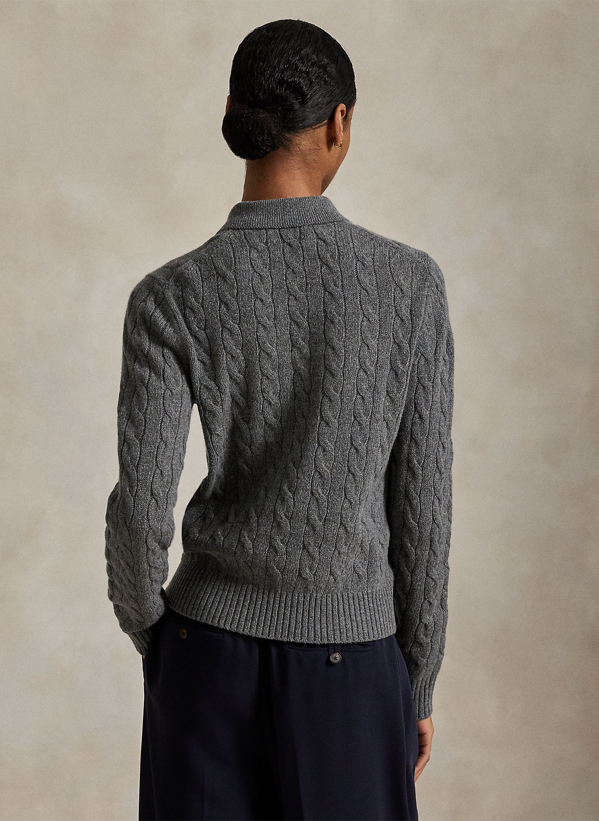Straight wool and cashmere blend sweater POLO RALPH LAUREN Grey