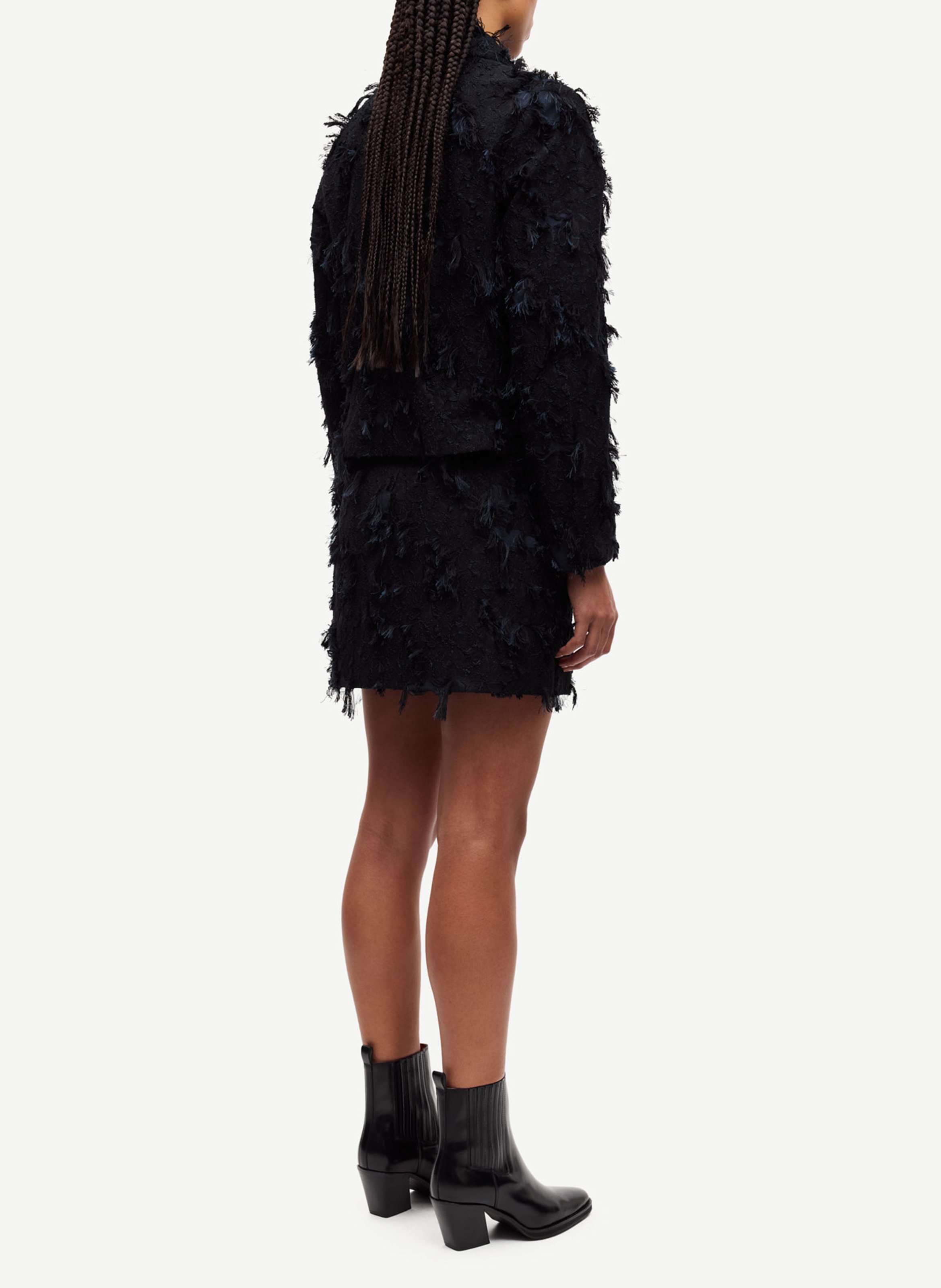 Veste col classique en coton mélangé SAMSOE SAMSOE Noir