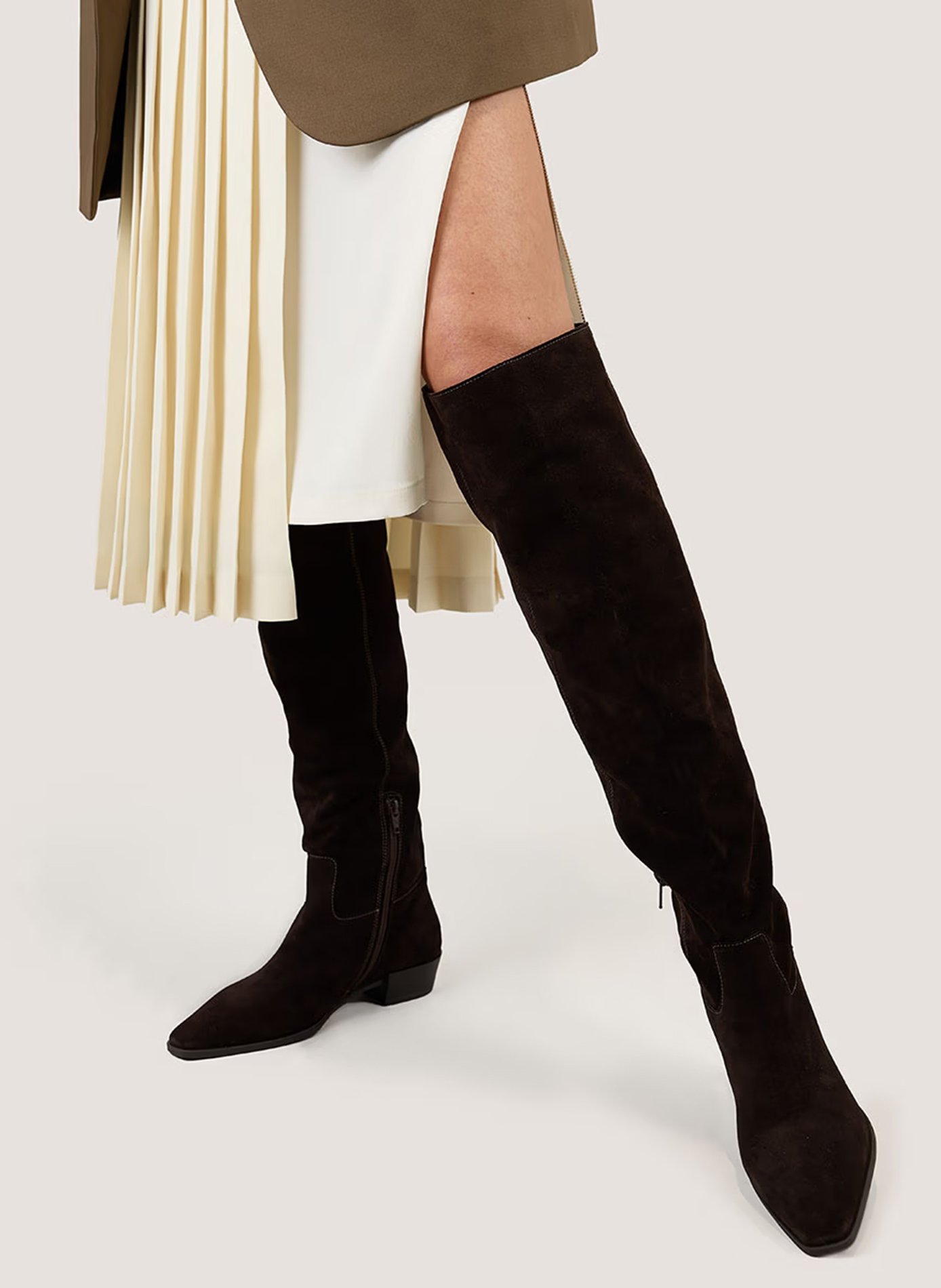 Suede boots JONAK Brown