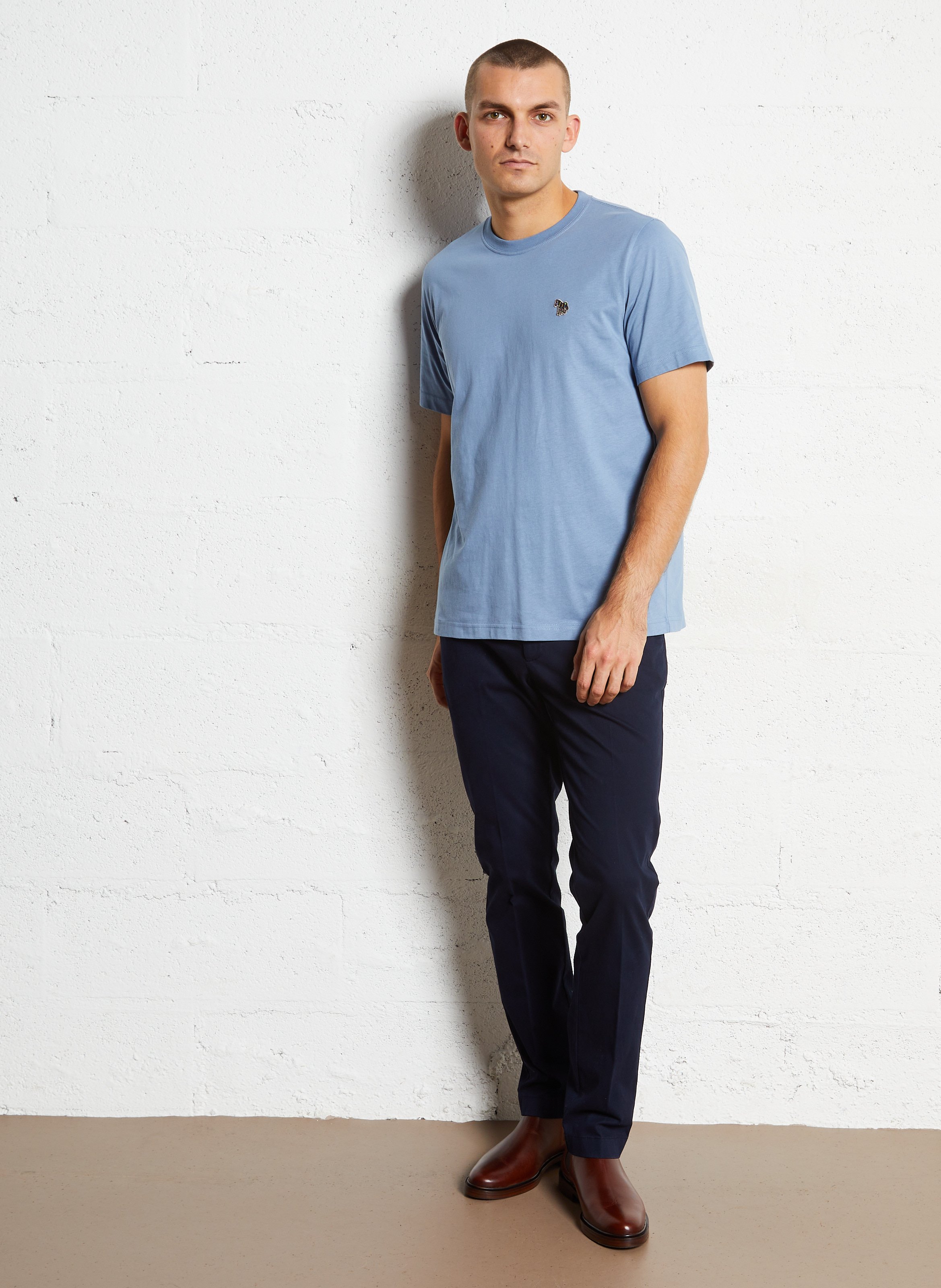 Round-neck organic cotton T-shirt PAUL SMITH Blue