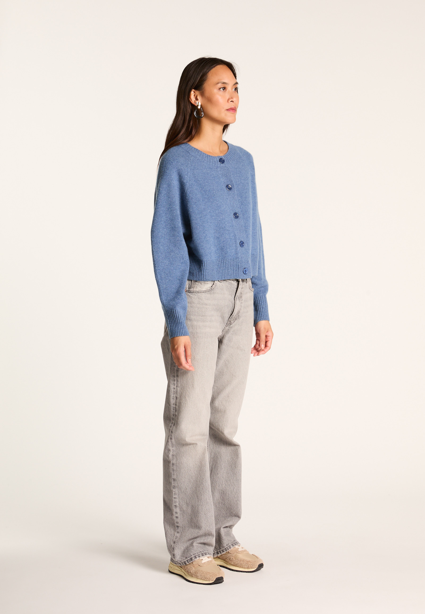 Cashmere cardigan MAISON MONTAGUT Blue