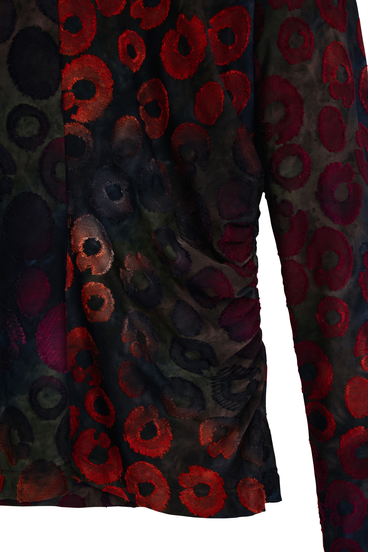 Top ajusté col rond imprimé DESIGUAL Rouge