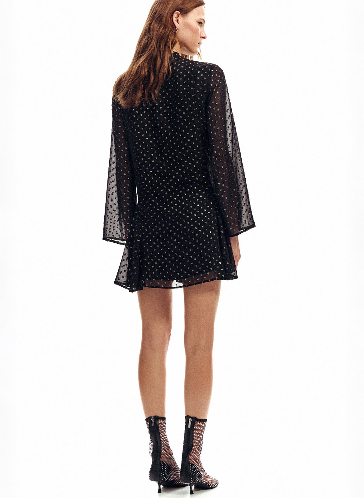 Bedrucktes Kleid DESIGUAL Schwarz