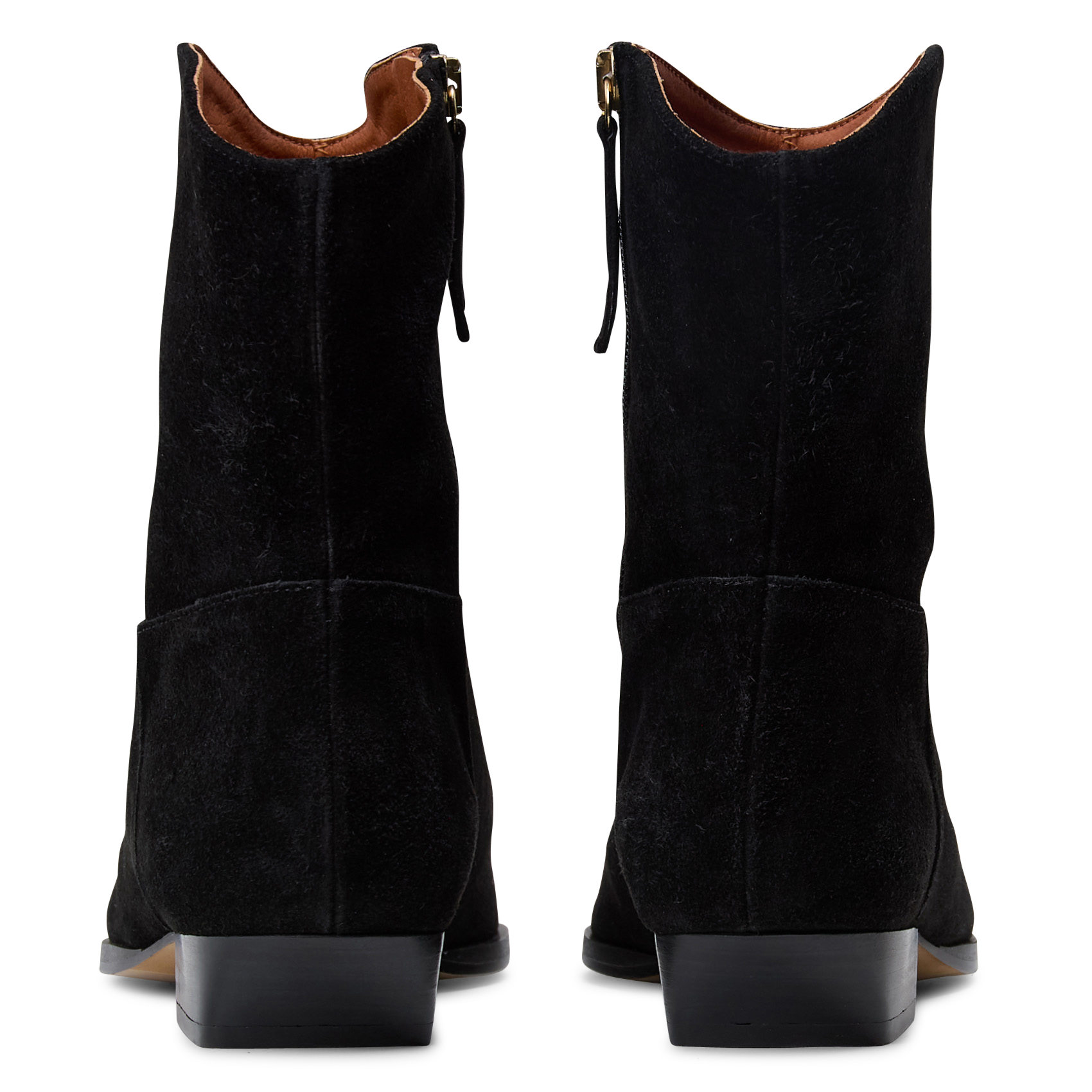 Suede cowboy boots ANGEL ALARCON Black