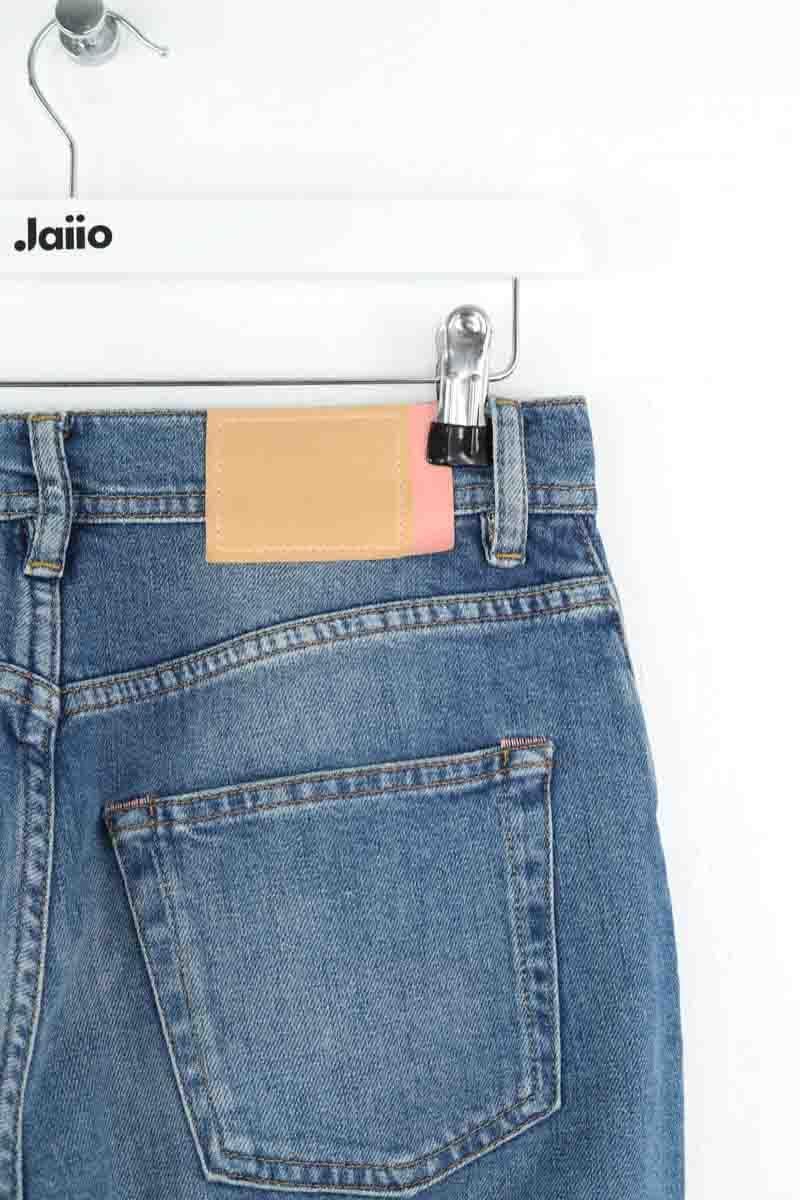 Straight cotton-blend pants ACNE STUDIOS - Seconde Main Blue