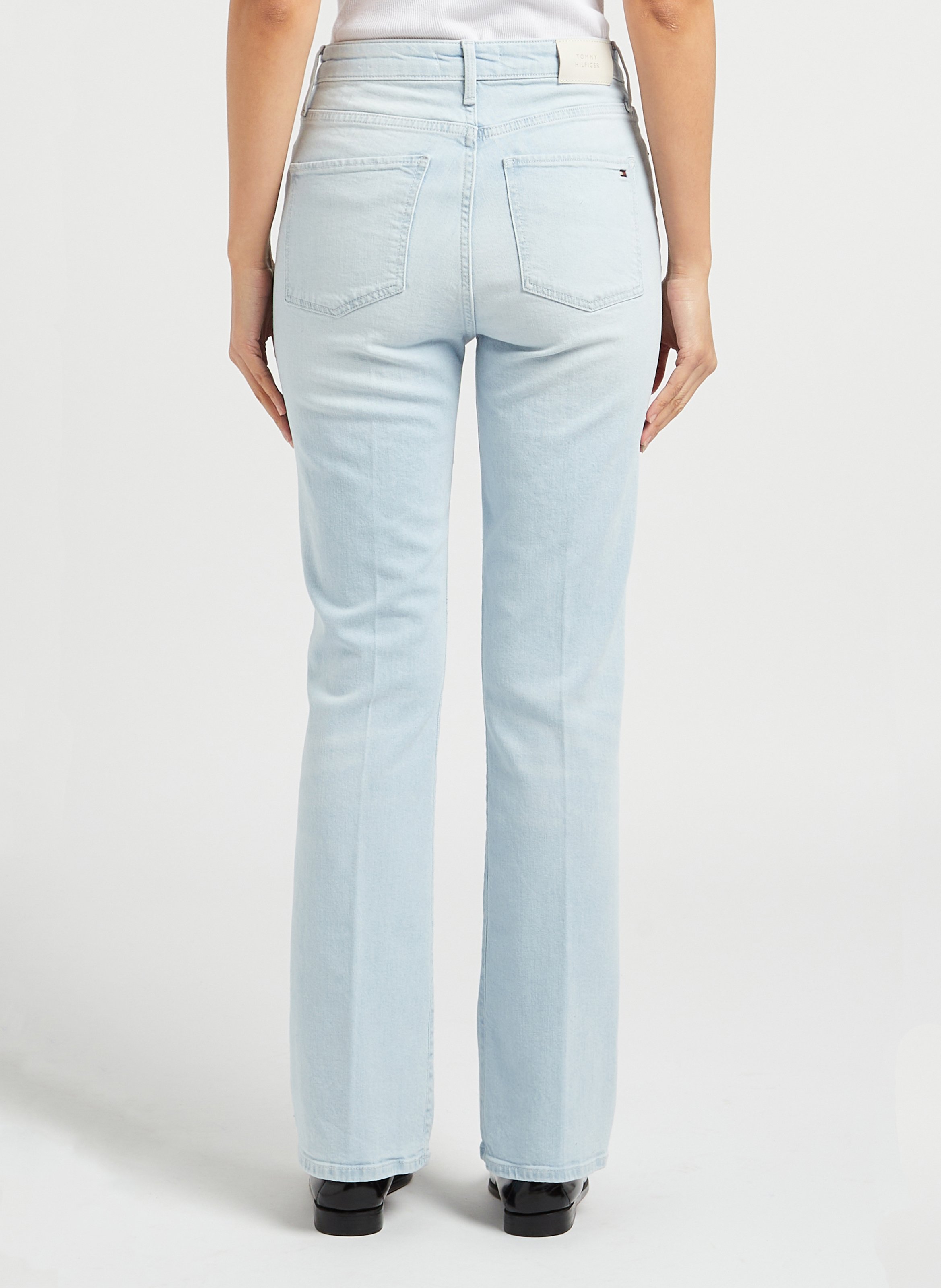 Jean boot-cut en coton TOMMY HILFIGER Jean Délavé