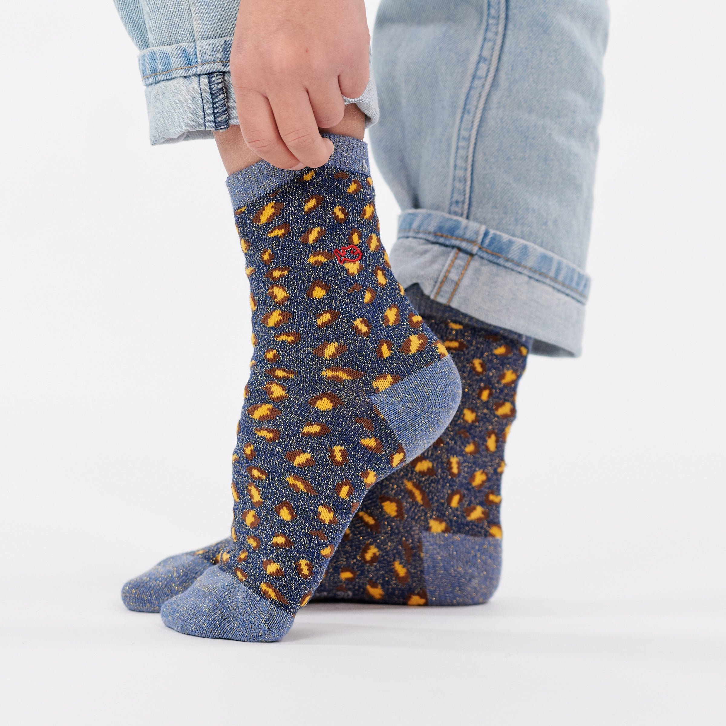 Leopard socks BILLYBELT Blue