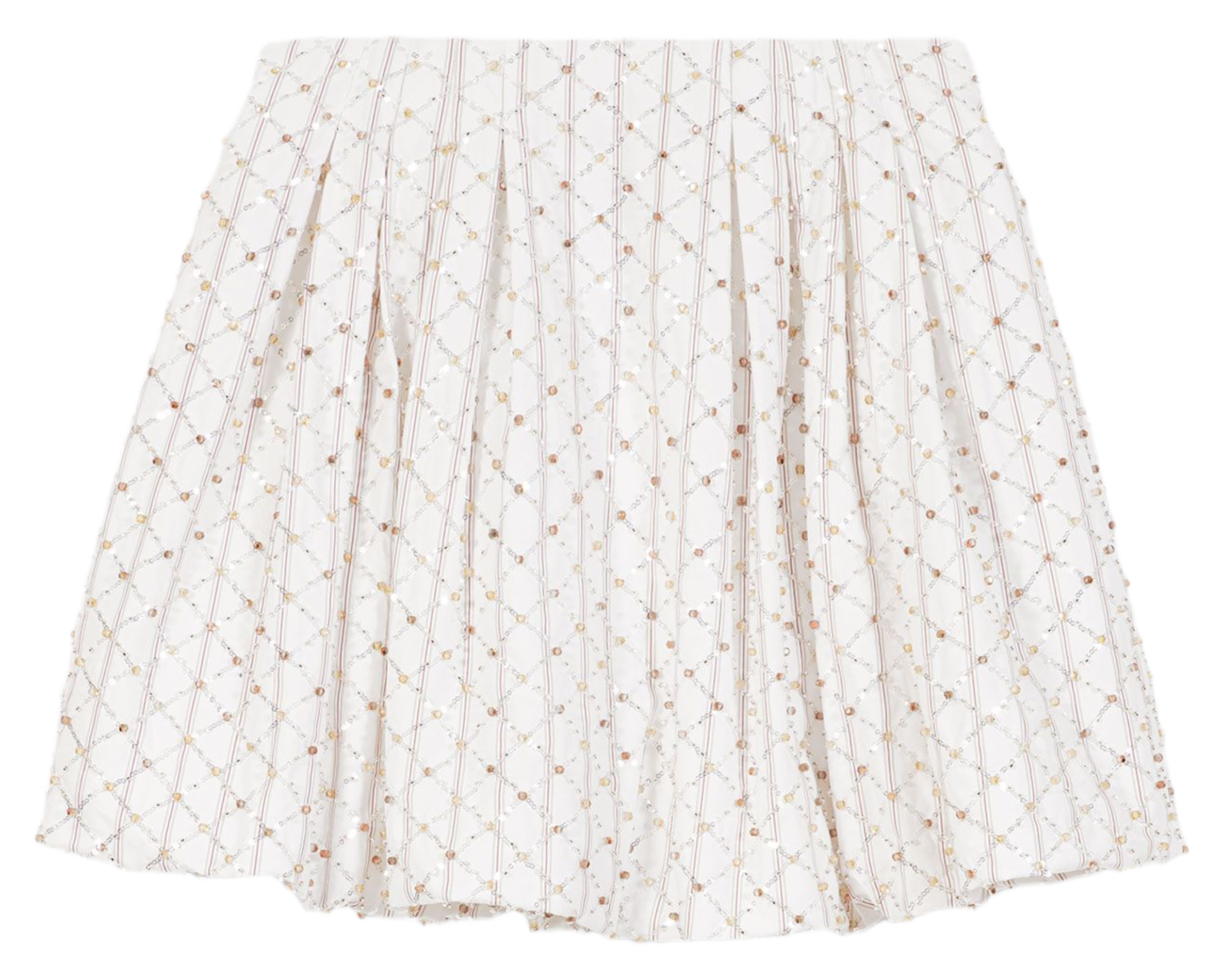 Korte uitlopende katoenen rok MAJE Wit