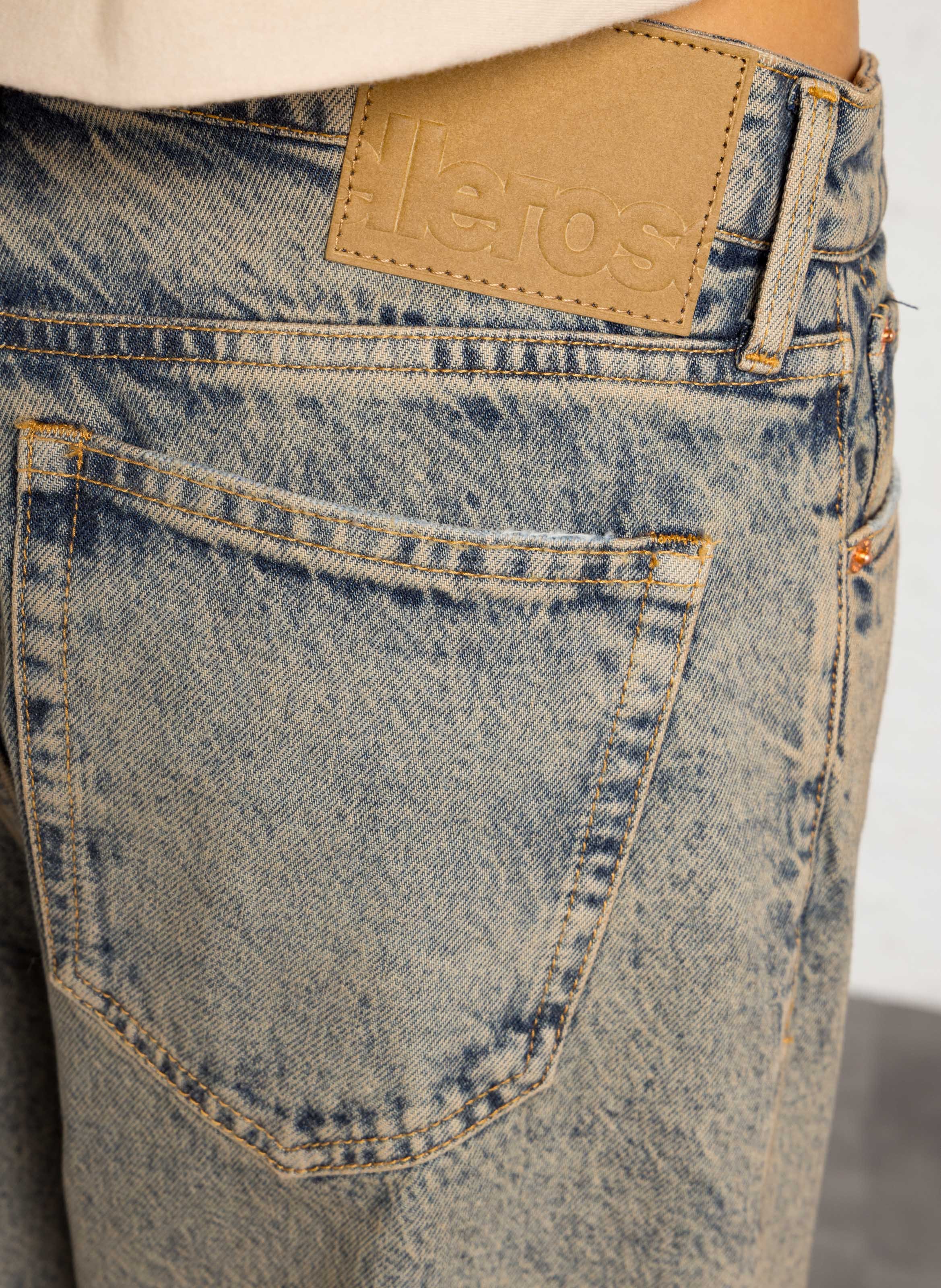 Wide-leg stonewash jeans BELLEROSE Blue