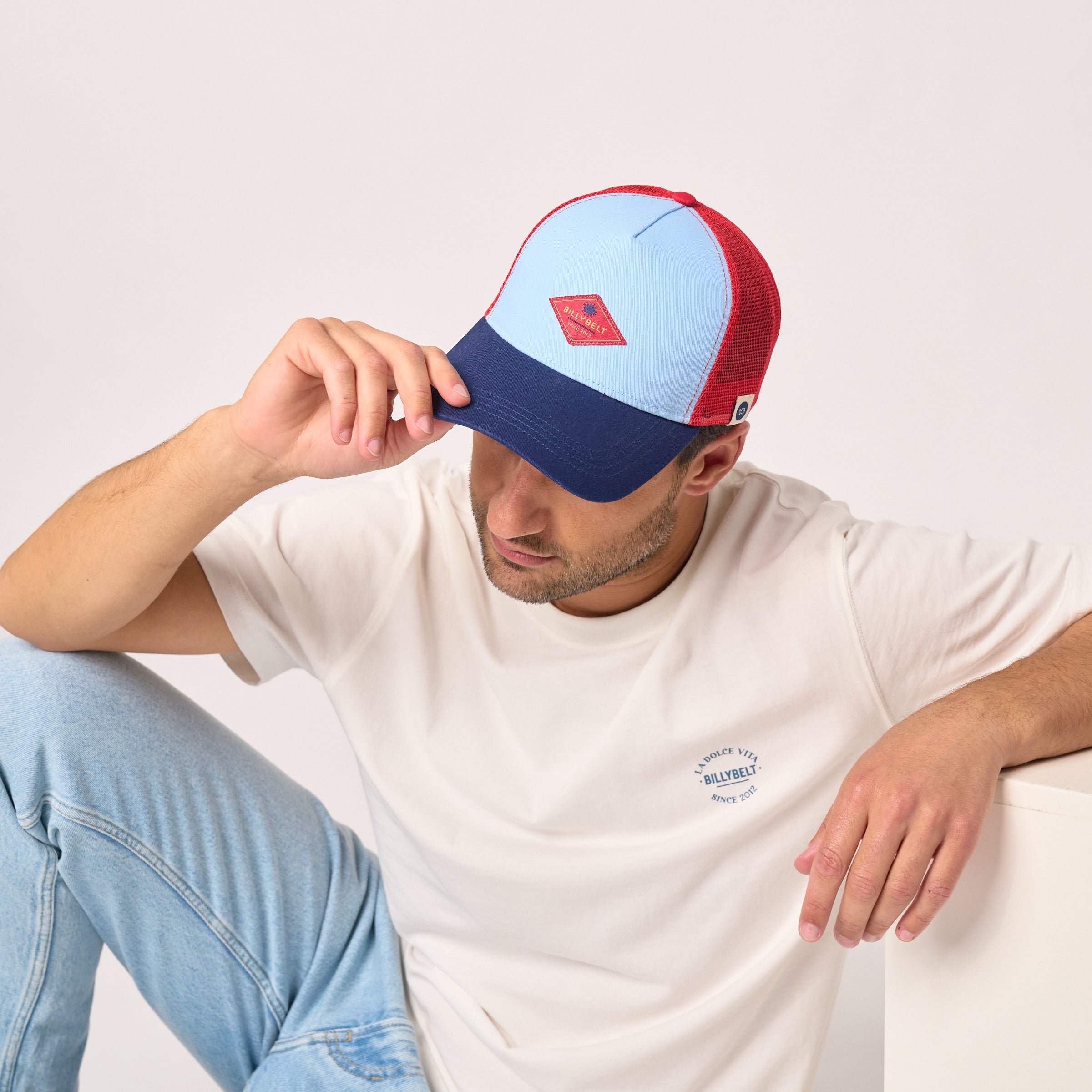 Cotton Trucker Cap Blue