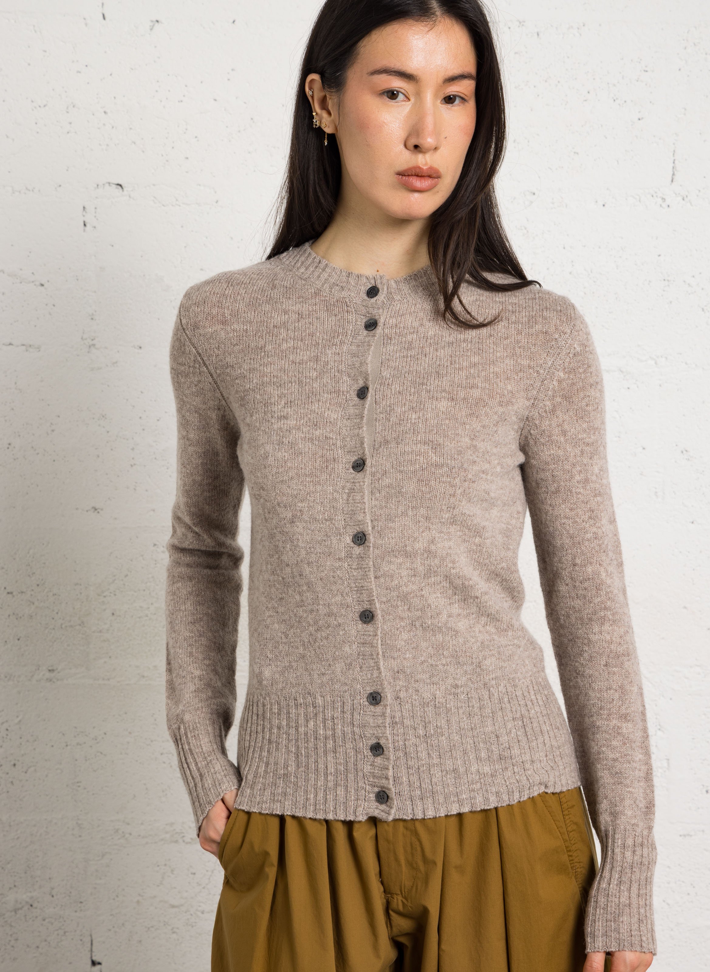 Gerader Rundhals-Cardigan aus Wolle SOEUR