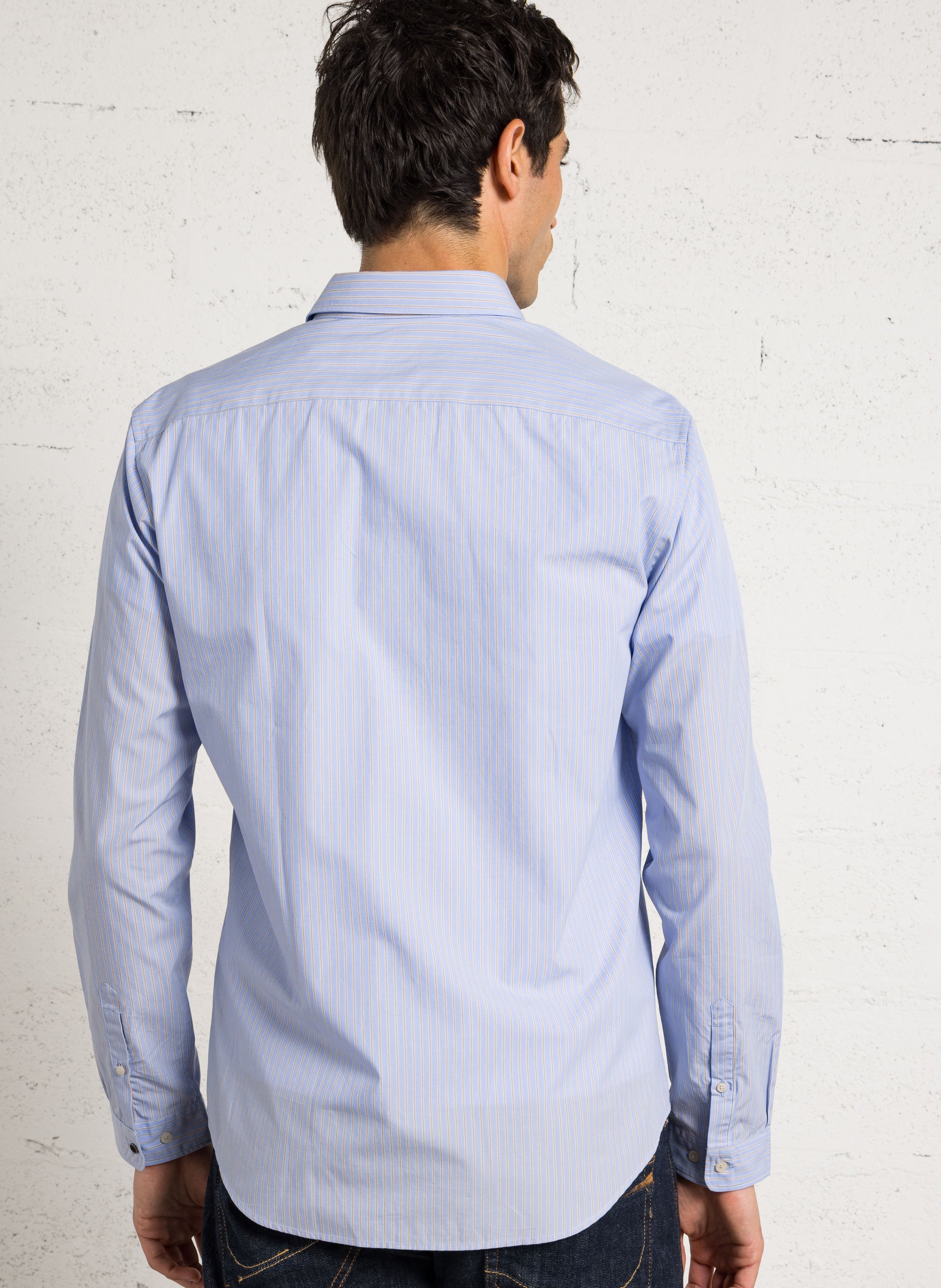 Chemise regular-fit en coton IKKS Bleu