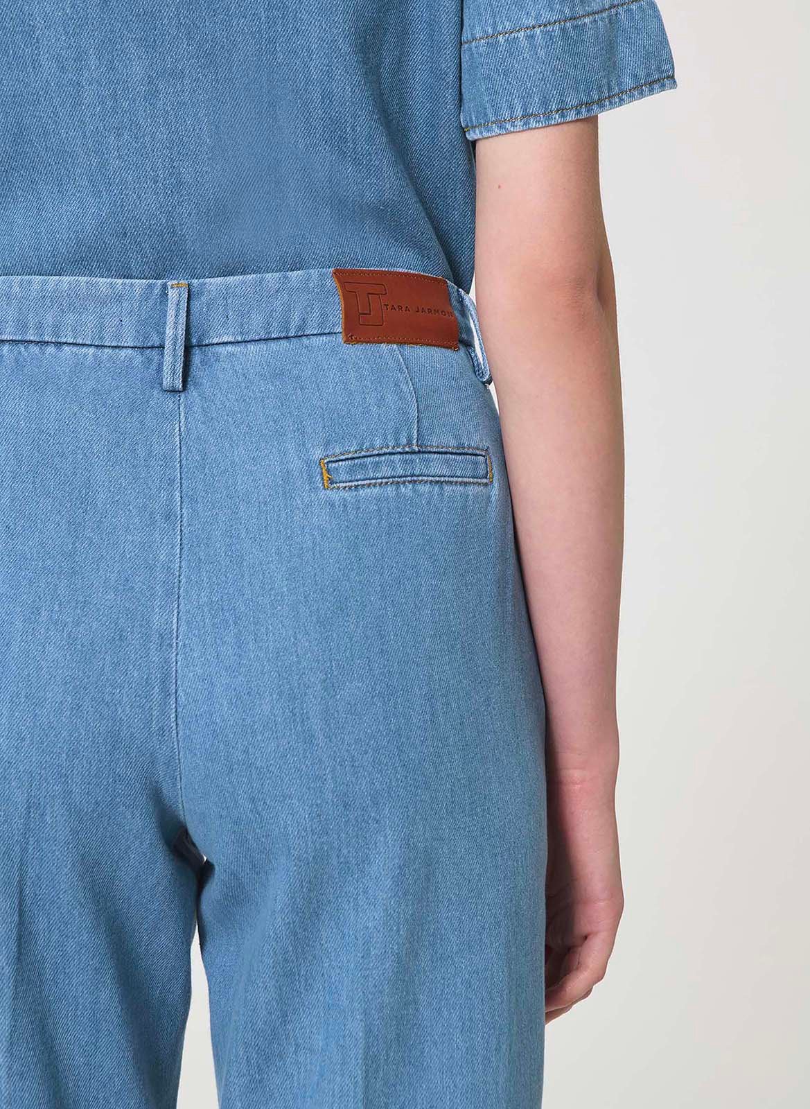 Csally - Gerade geschnittene Baumwollhose TARA JARMON Blau