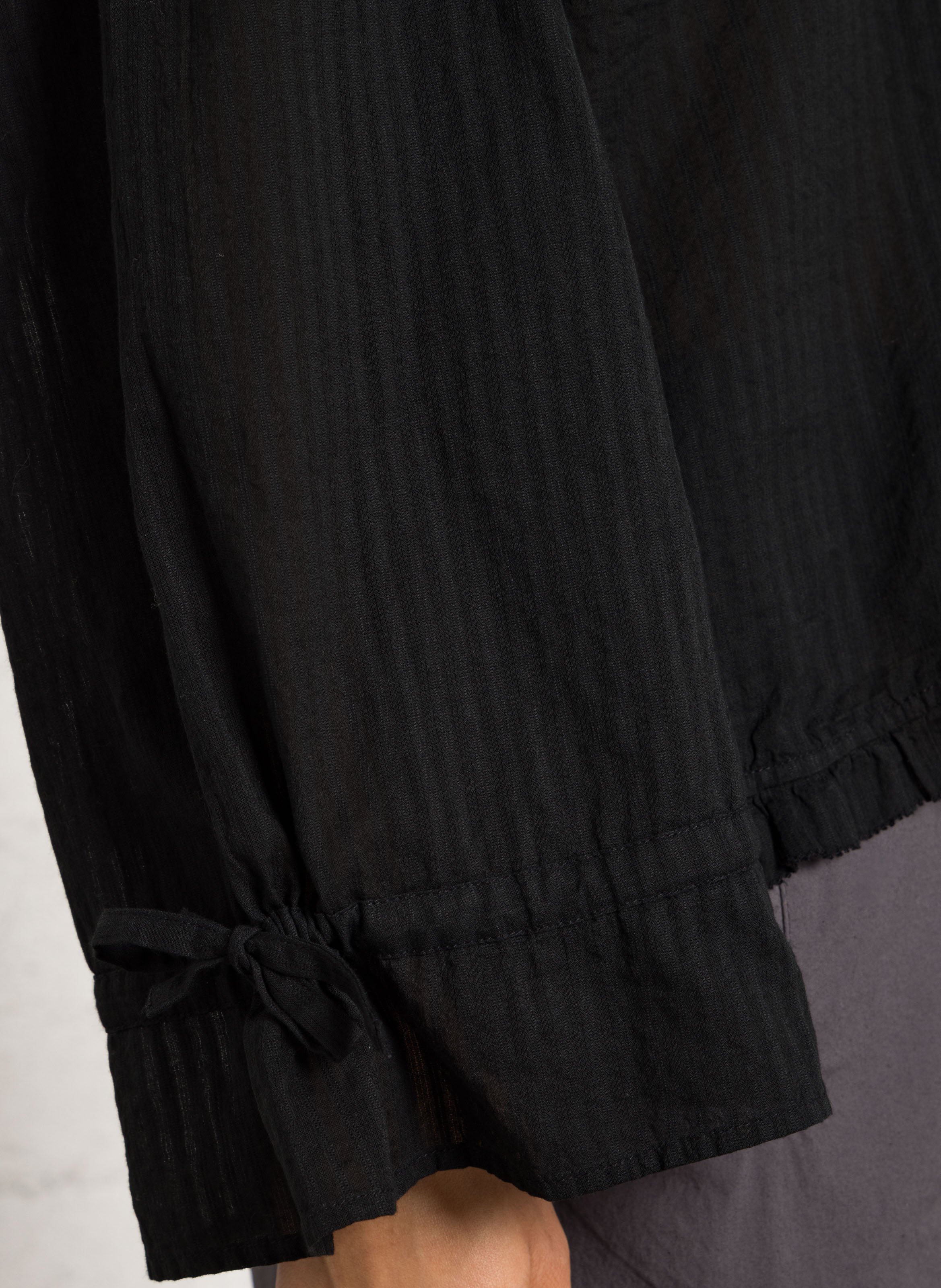 Chemise ample en coton DES PETITS HAUTS Noir