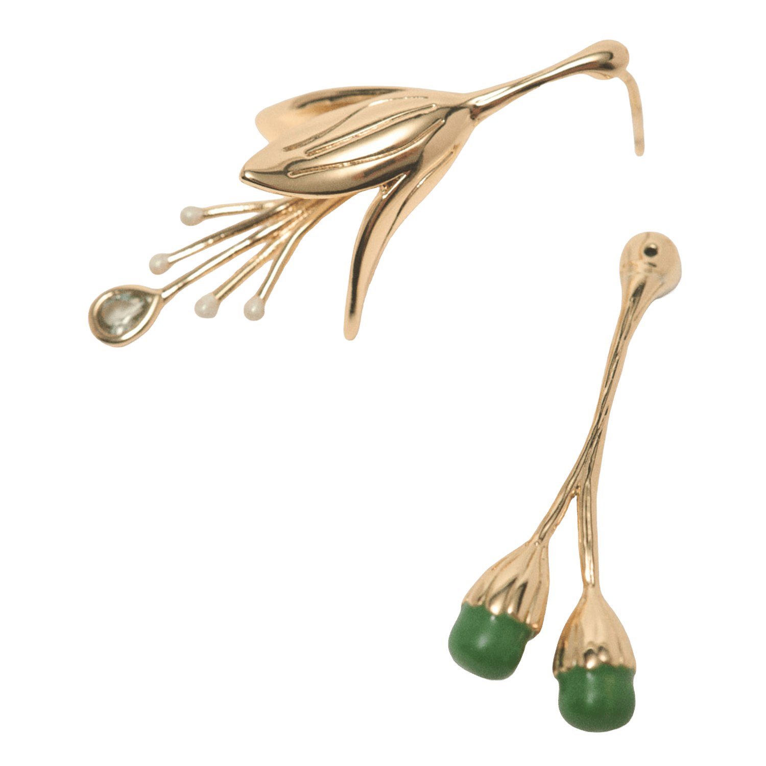 Brass earrings MAJE Golden