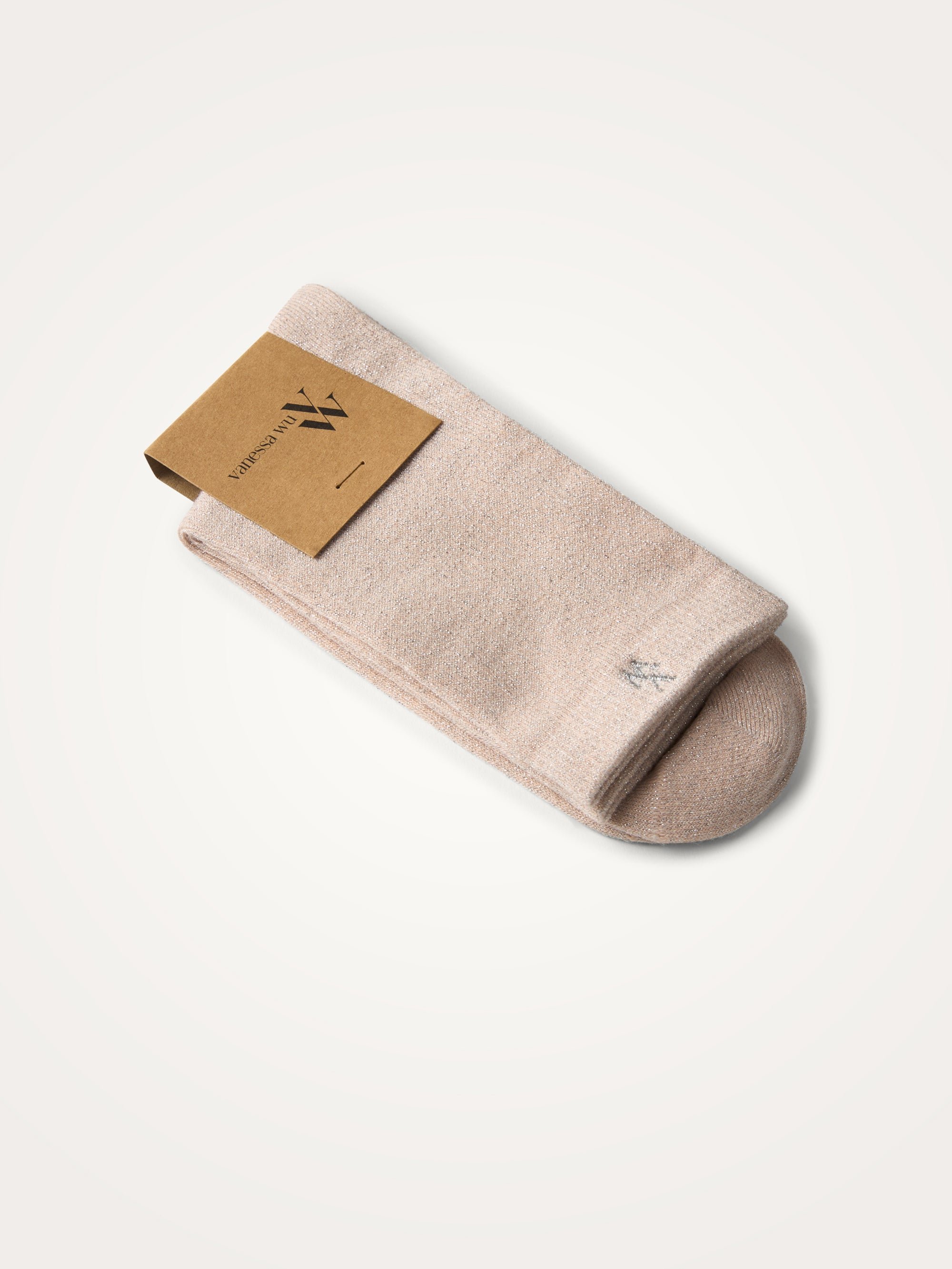 Sequined high socks in a cotton blend Pink