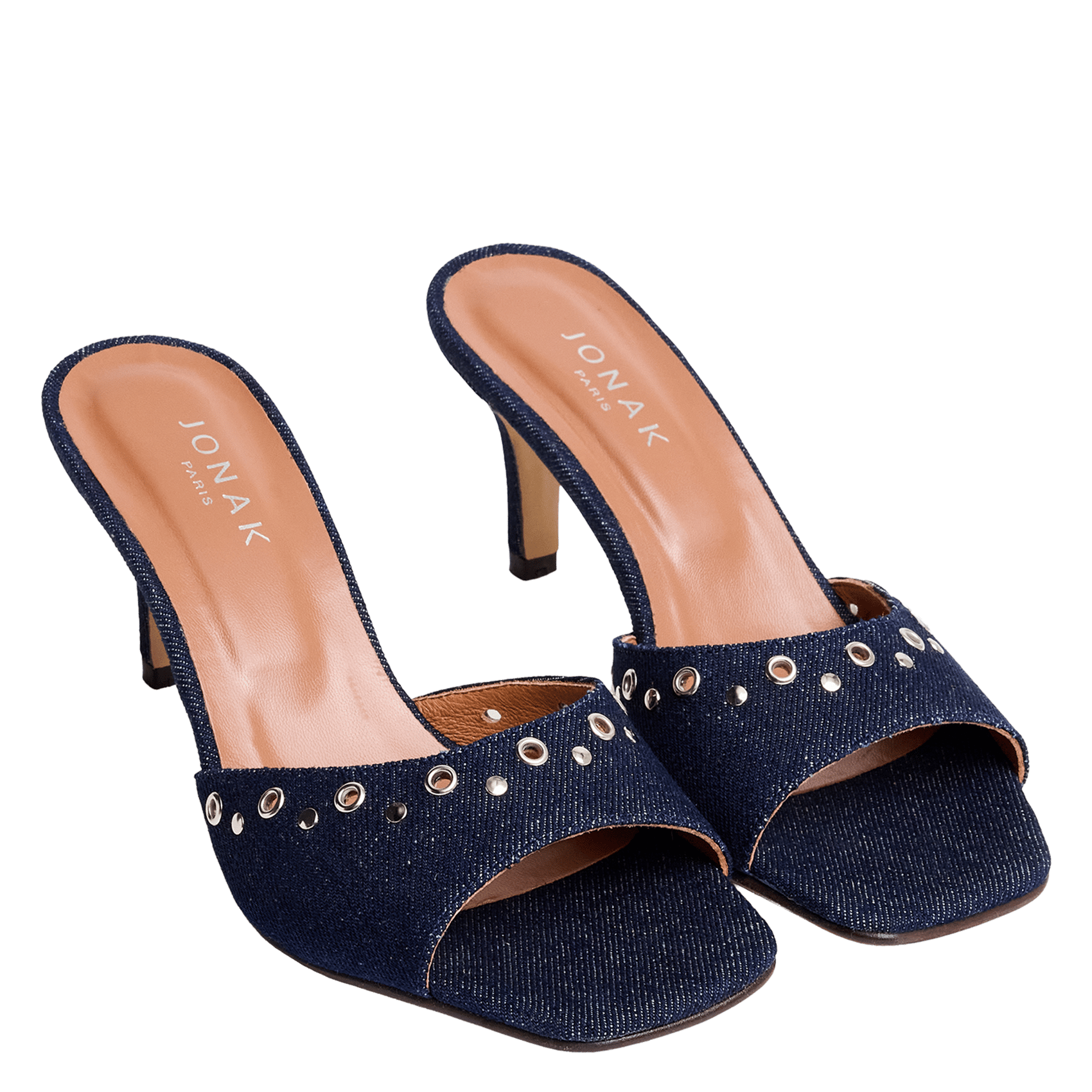 Denim High Heel Mules JONAK Blau