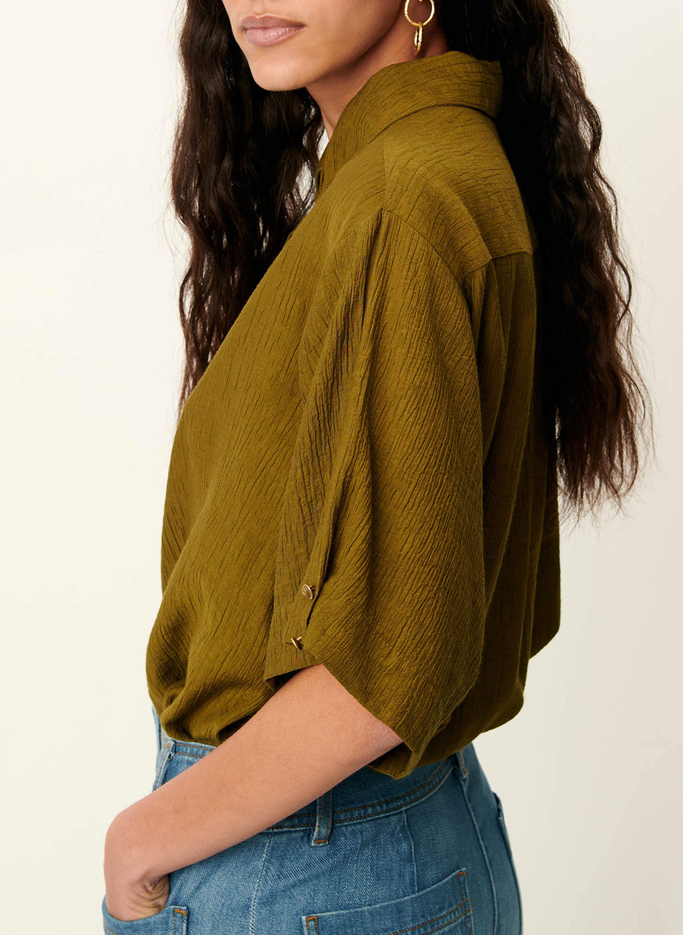 Chemise col classique SESSUN Kaki