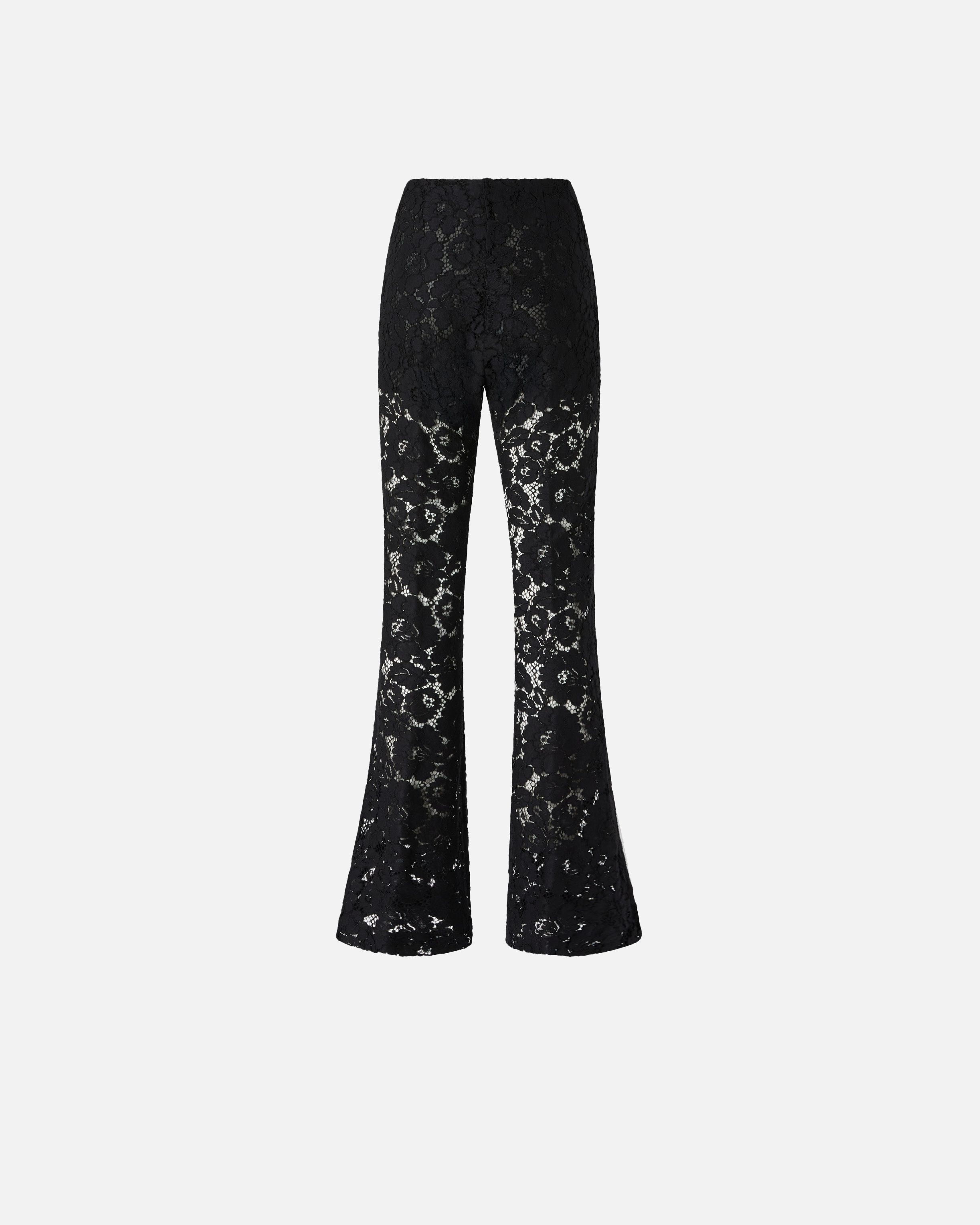 Pantalon évasé en dentelle PINKO Noir