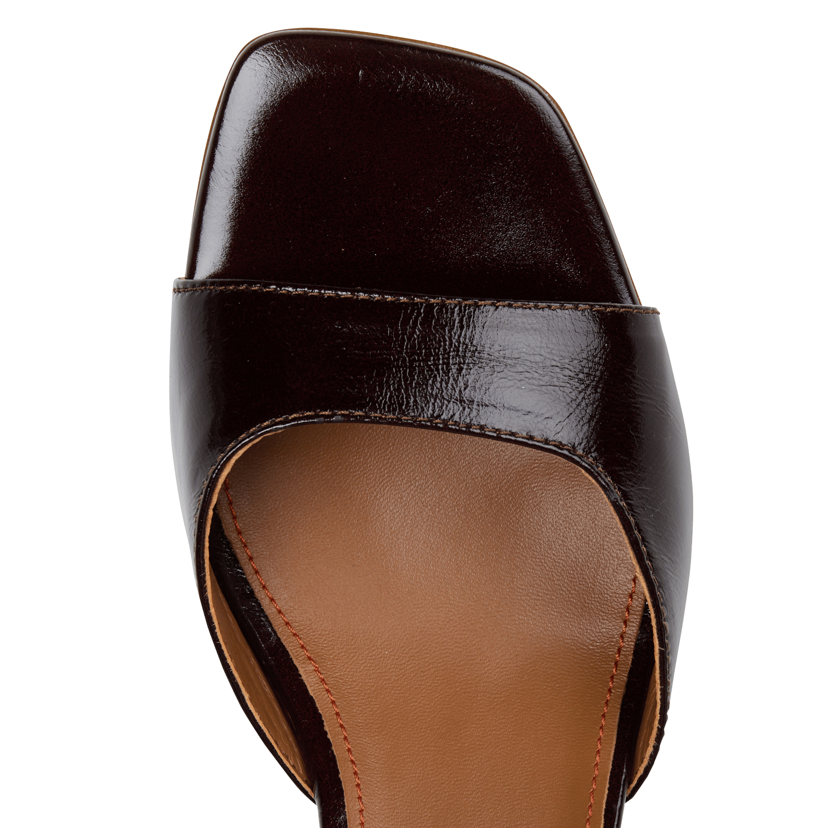 Sandales à talons en cuir verni JB MARTIN Marron