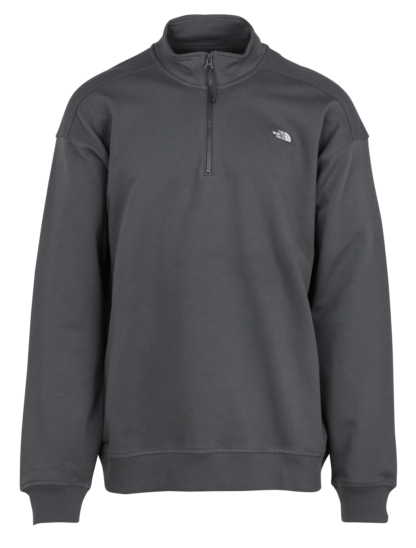 Straight sweatshirt with trucker collar embroidered in cotton THE NORTH FACE