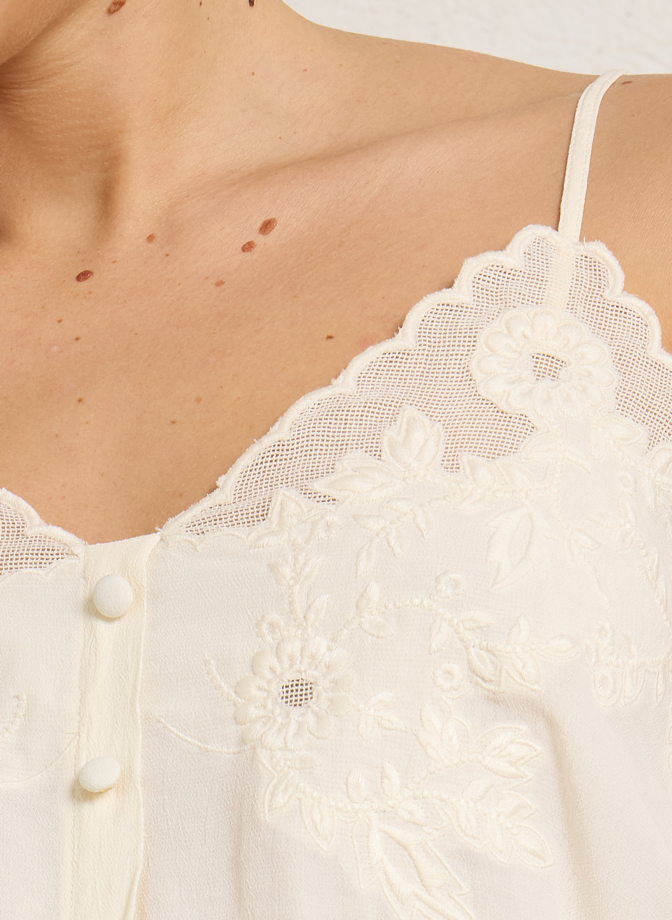 Besticktes Etui LOUISE MISHA Weiss