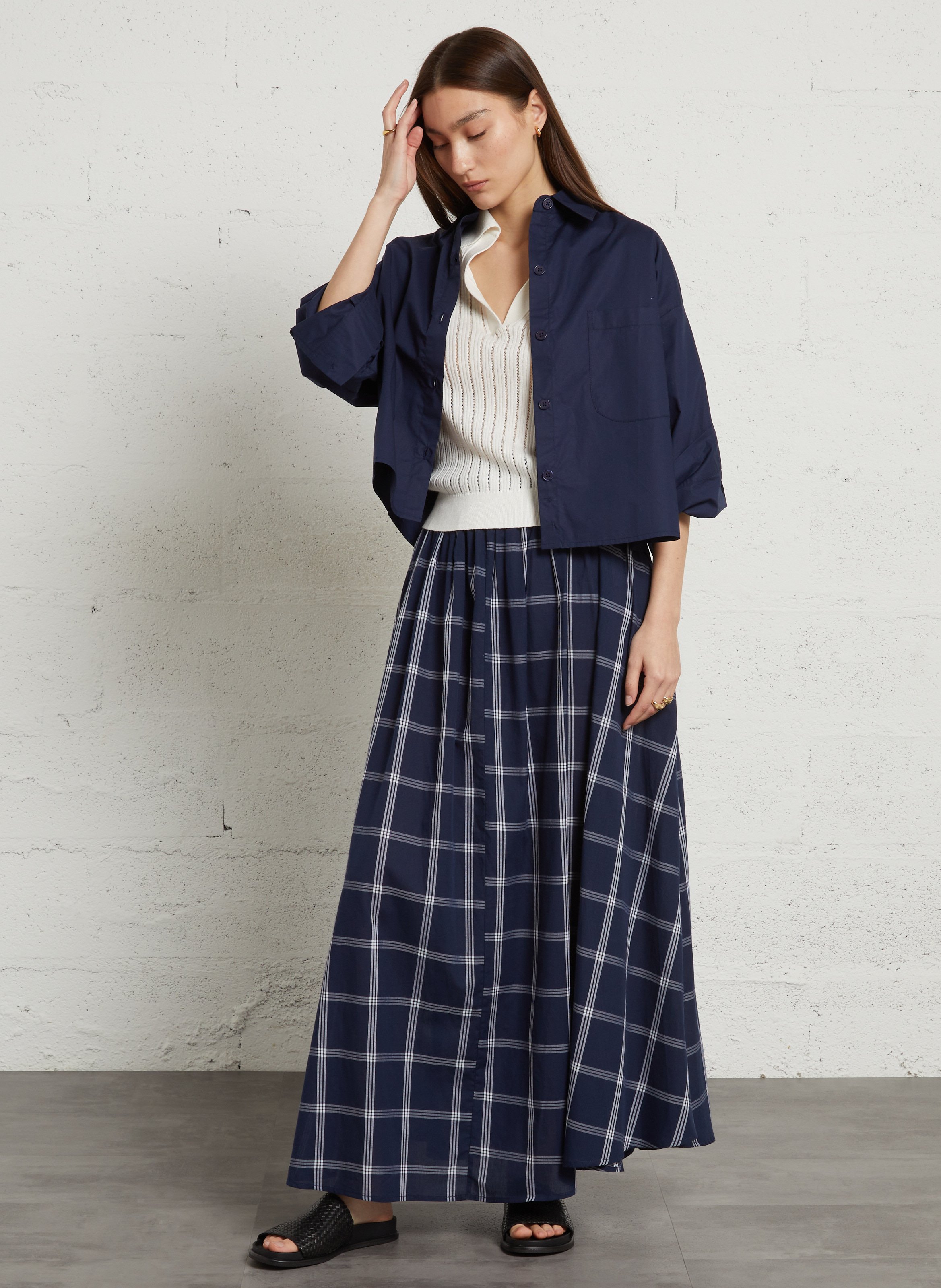 Sandales plates en cuir VAGABOND Noir