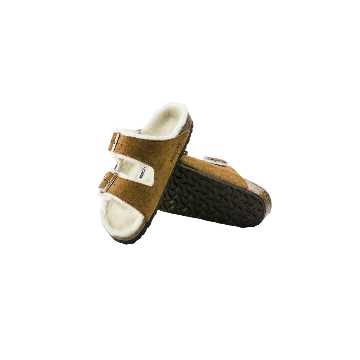 Fur-lined sandals BIRKENSTOCK Golden