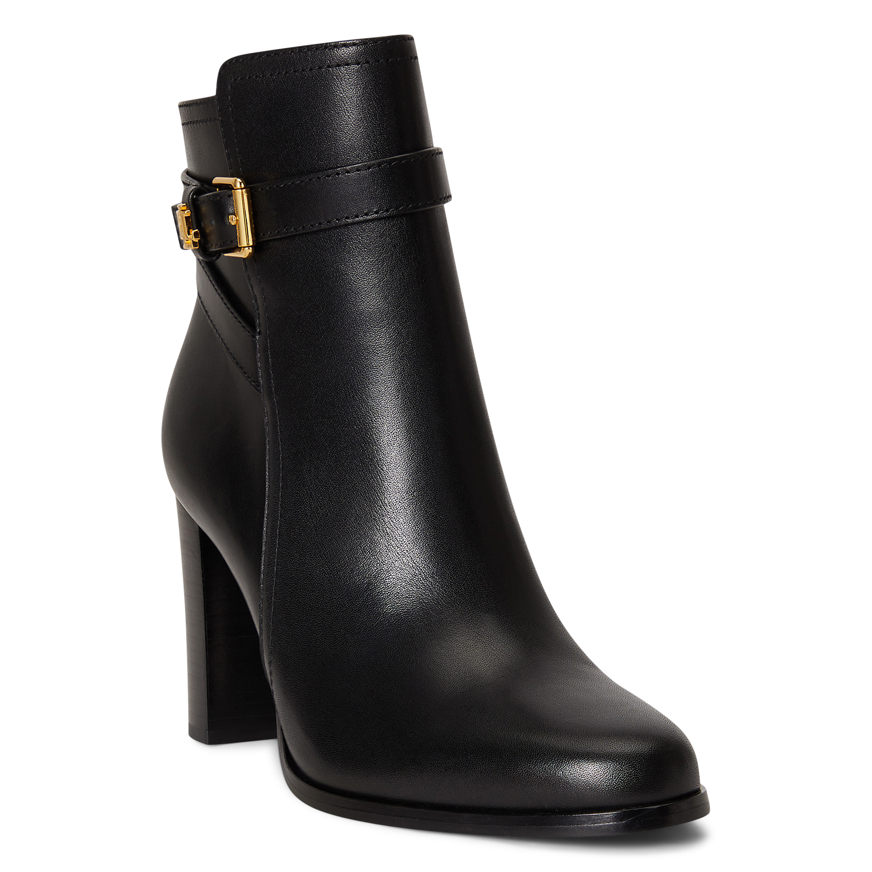 Bottines à talons hauts en cuir LAUREN RALPH LAUREN Noir