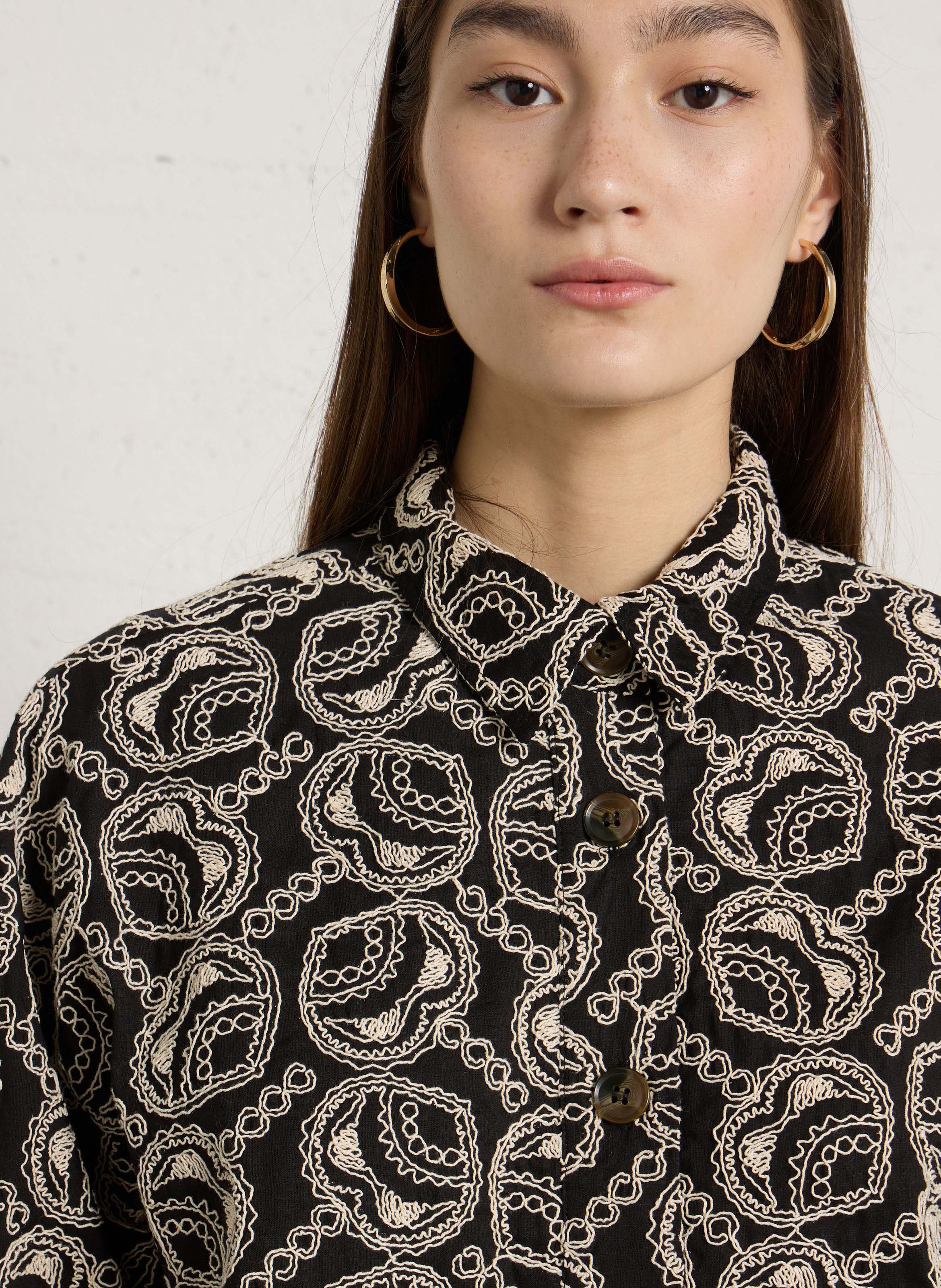 Veste col classique en coton mélangé LA PETITE ETOILE Noir