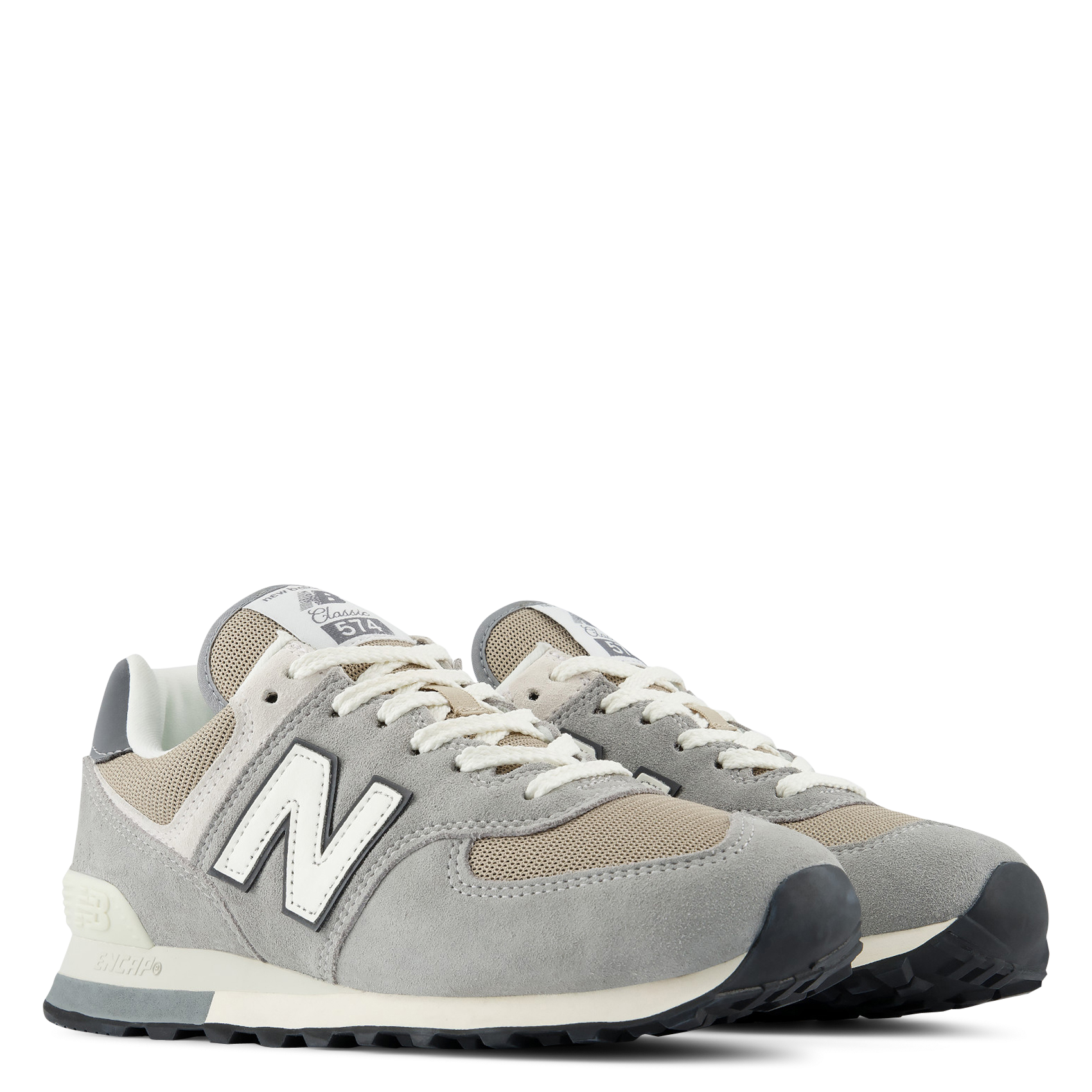 Baskets basses en cuir mélangé NEW BALANCE Grau