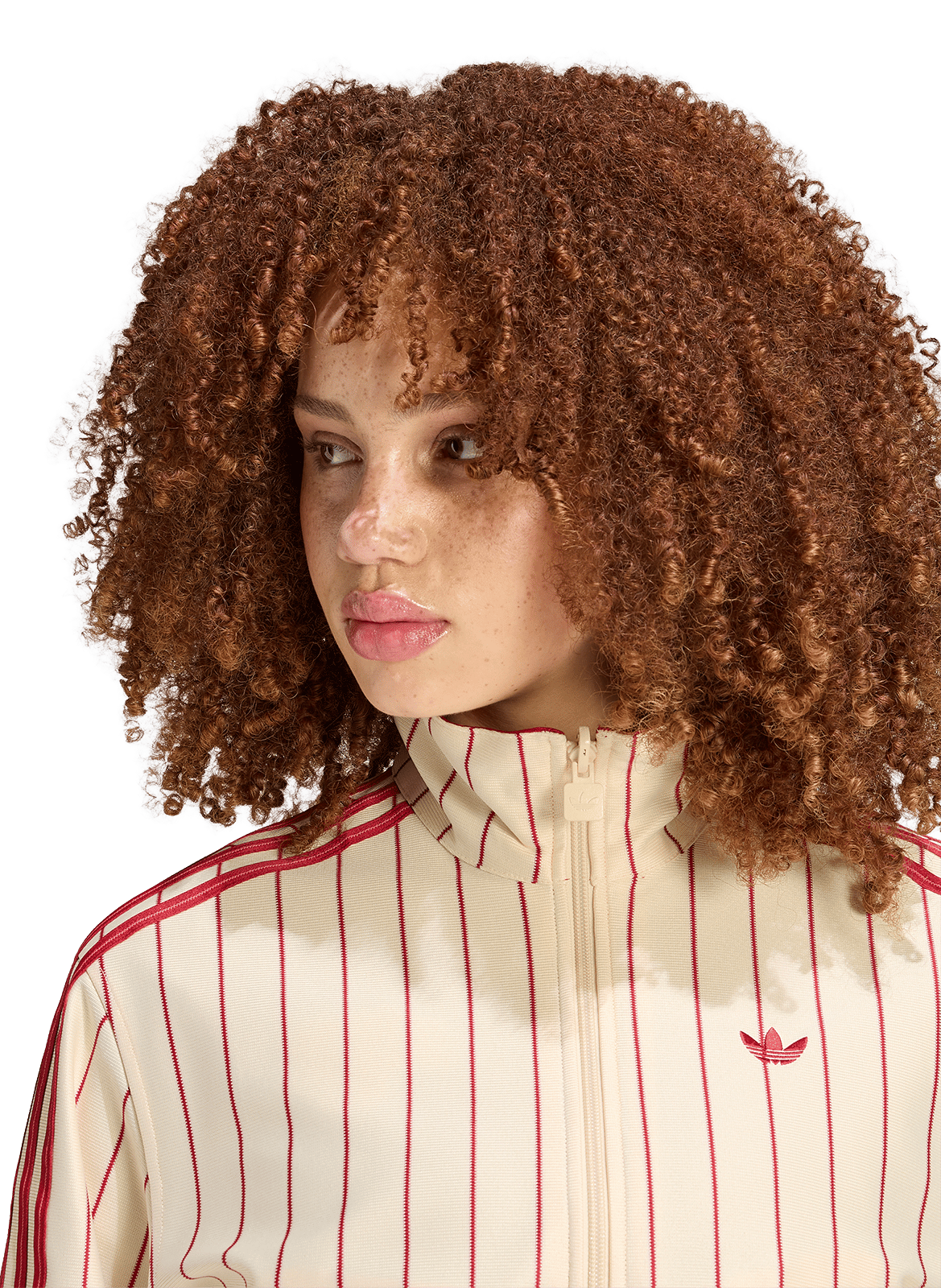 Sweat droit à rayures ADIDAS Blanc