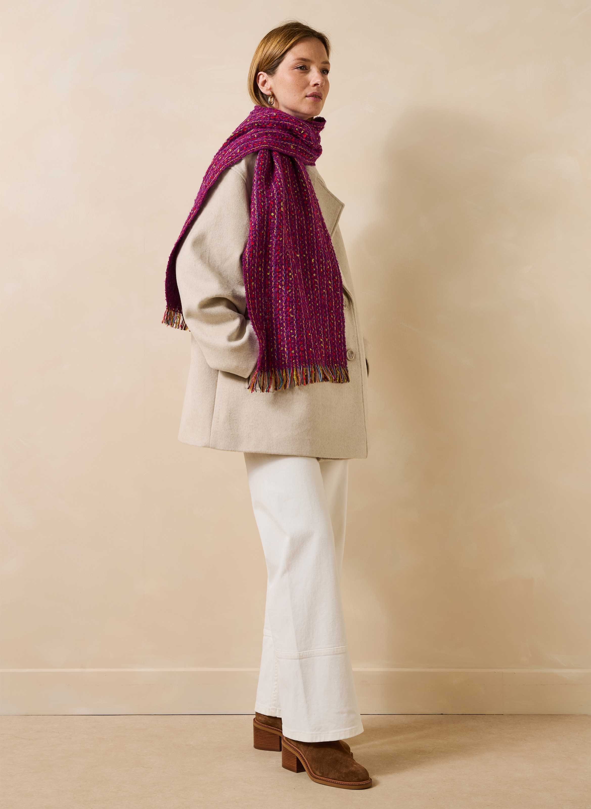 Knitted scarf LA FEE MARABOUTEE Purple