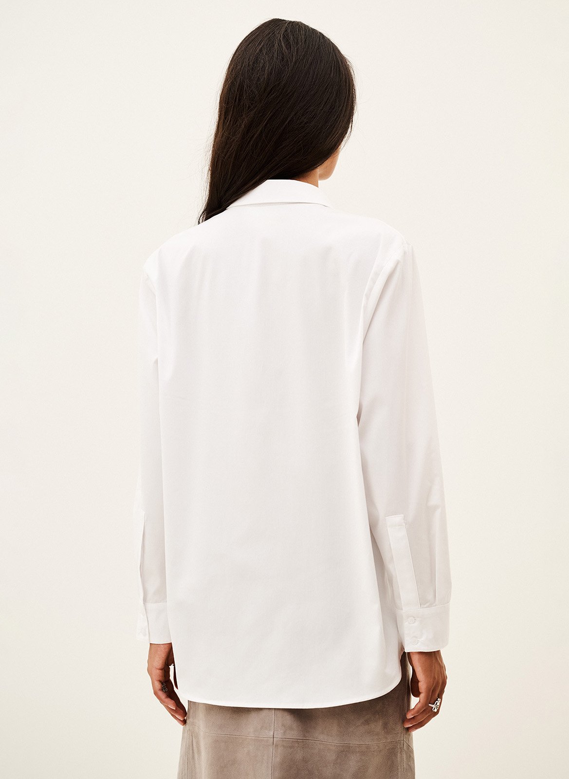 Chemise oversize en coton BA&SH Blanc