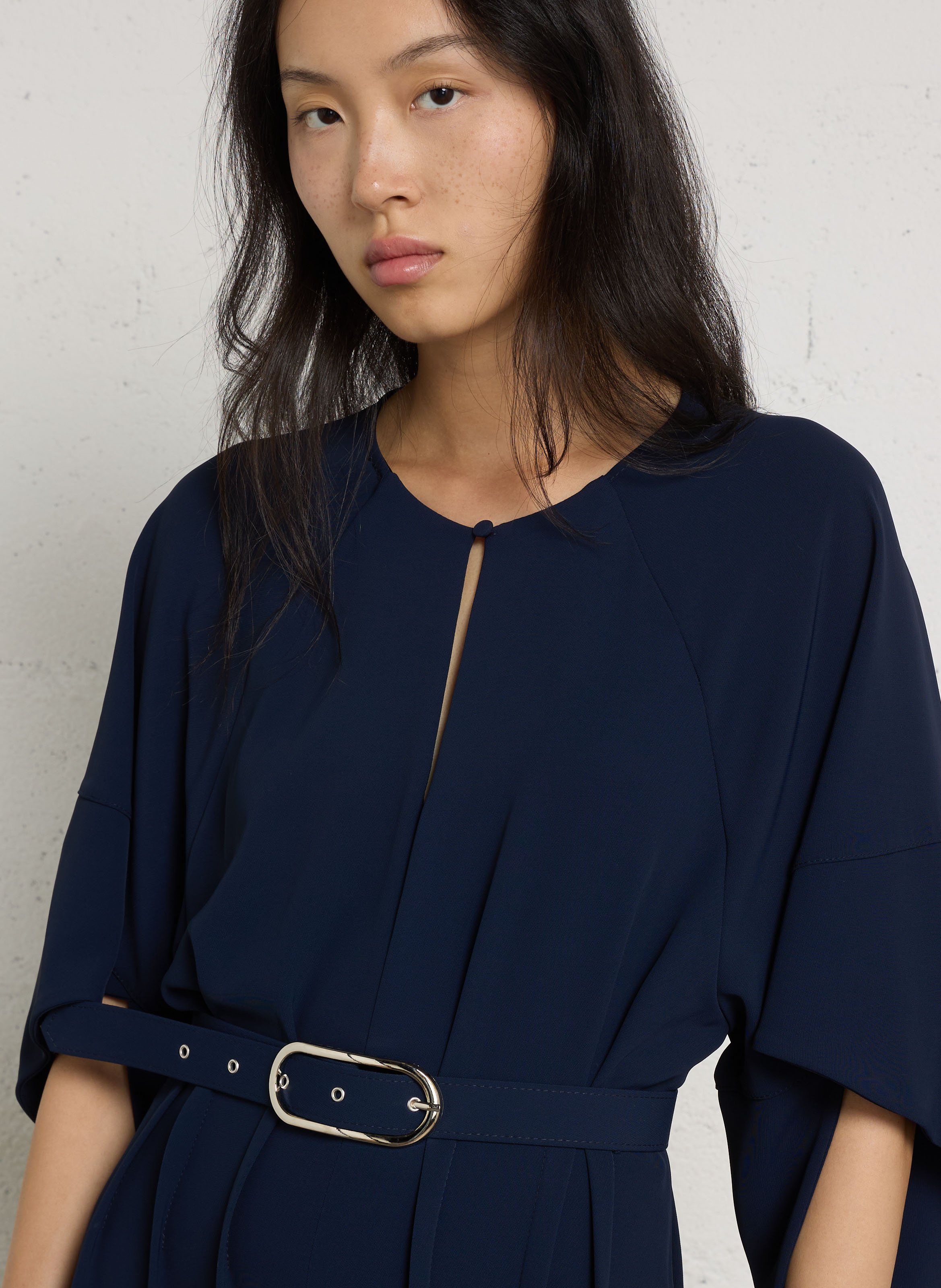 Robe longue cintrée avec ceinture IMPERIAL Bleu