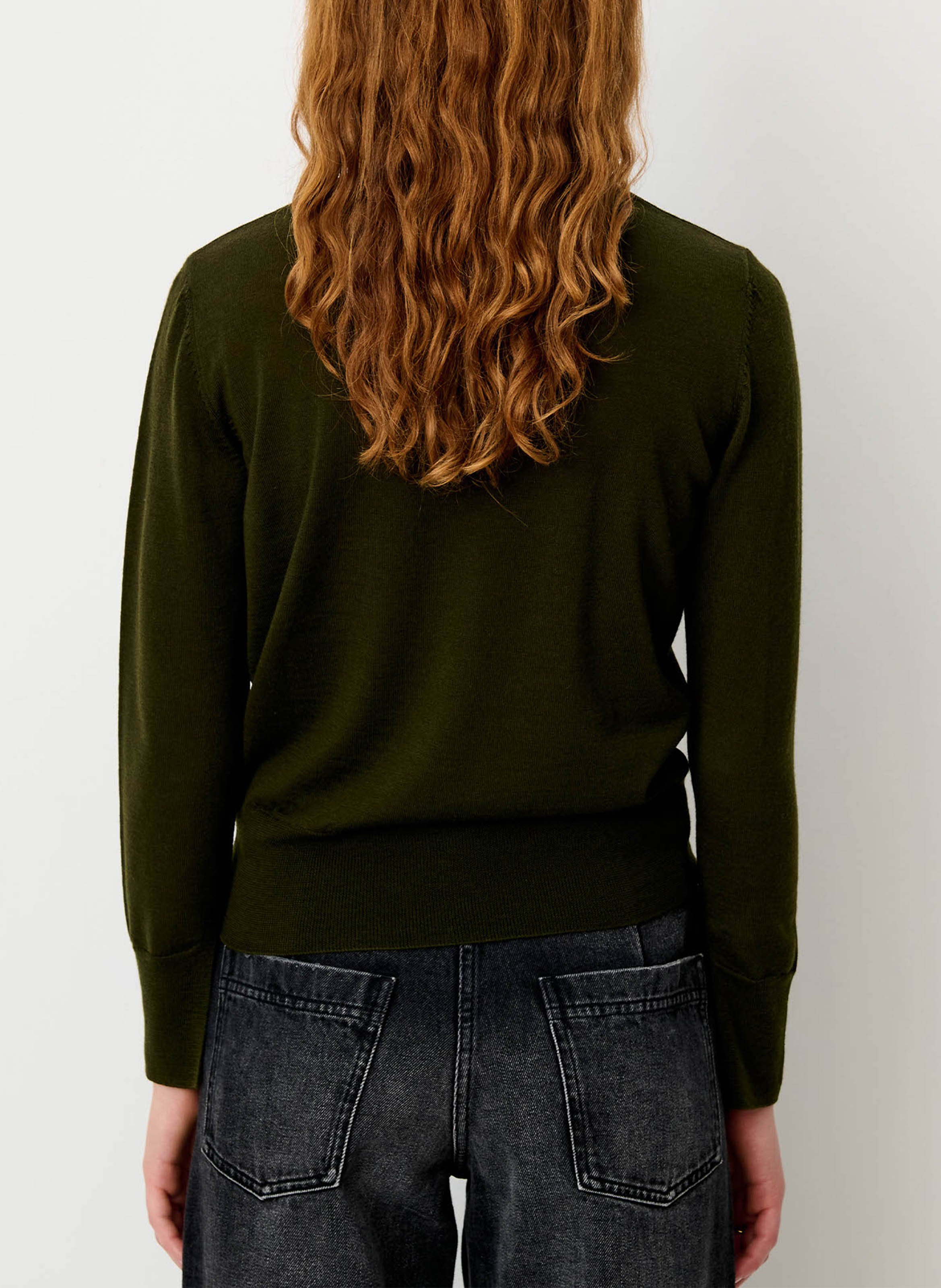 Abidjan wool round-neck sweater SESSUN Green