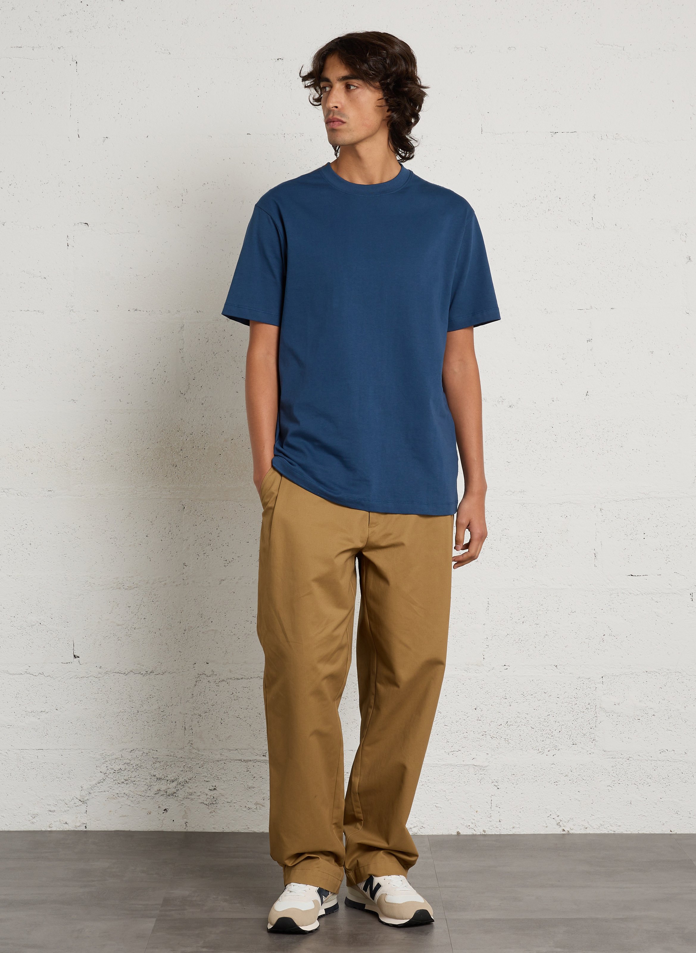 Pantalon droit en coton MINIMUM Marron