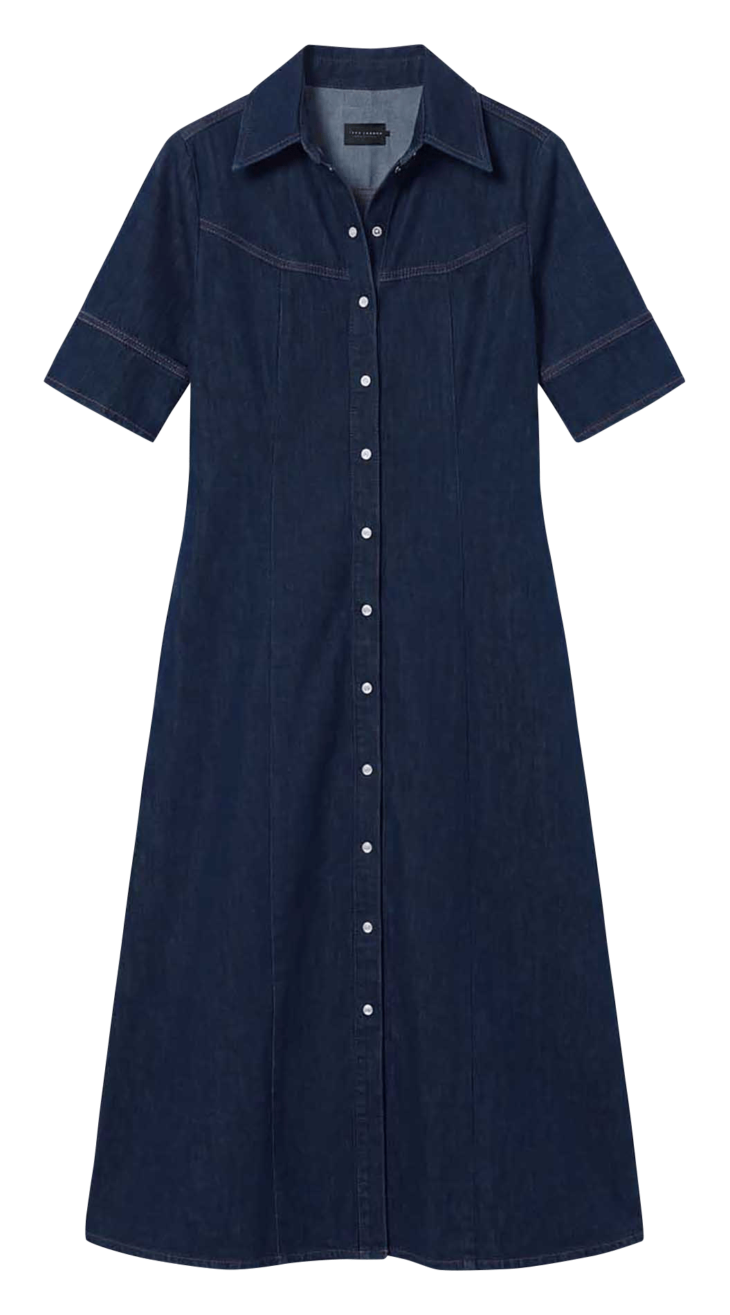 Ausgestelltes Midi-Kleid aus Denim TARA JARMON Blau