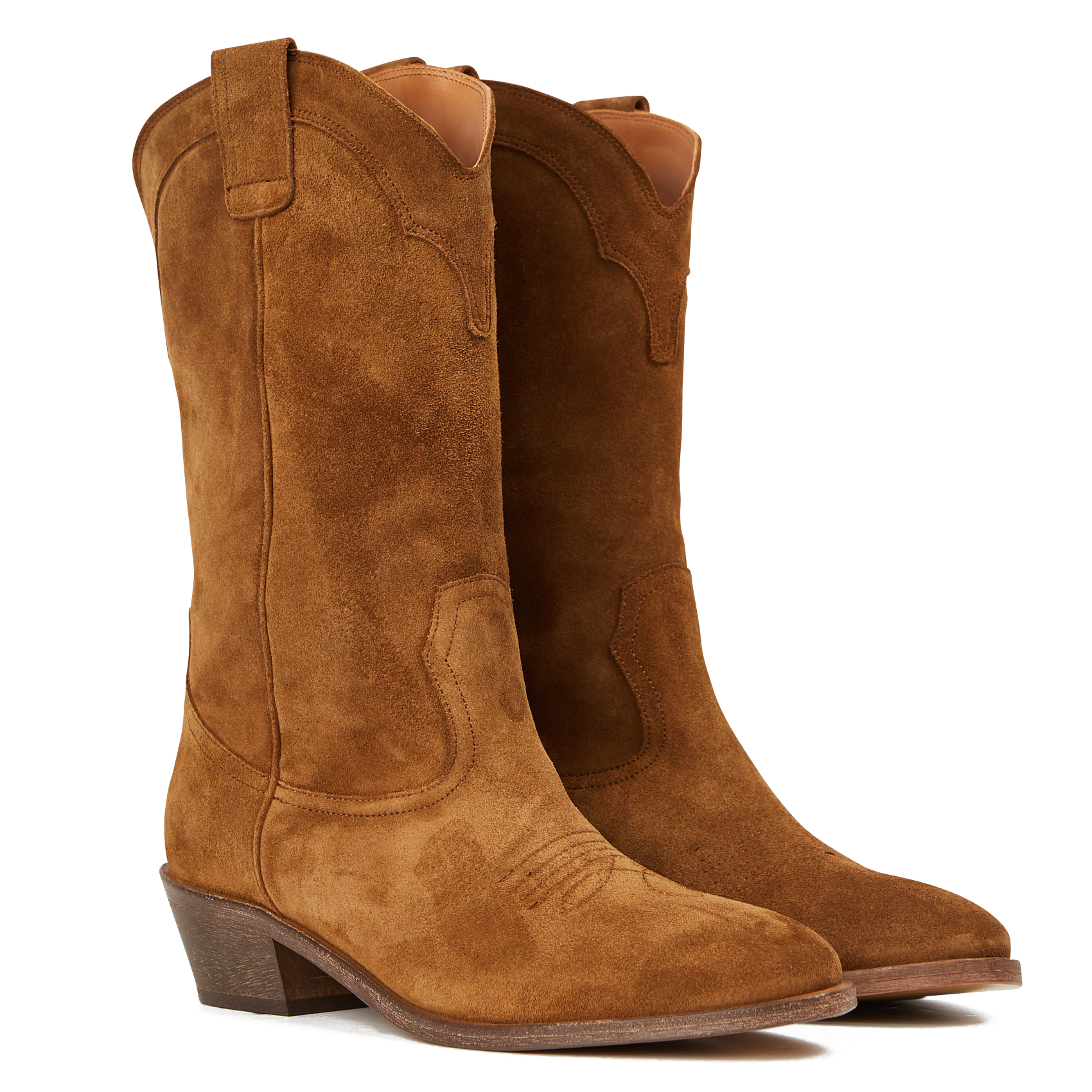 Cowboystiefel aus Veloursleder ANTHOLOGY PARIS Braun