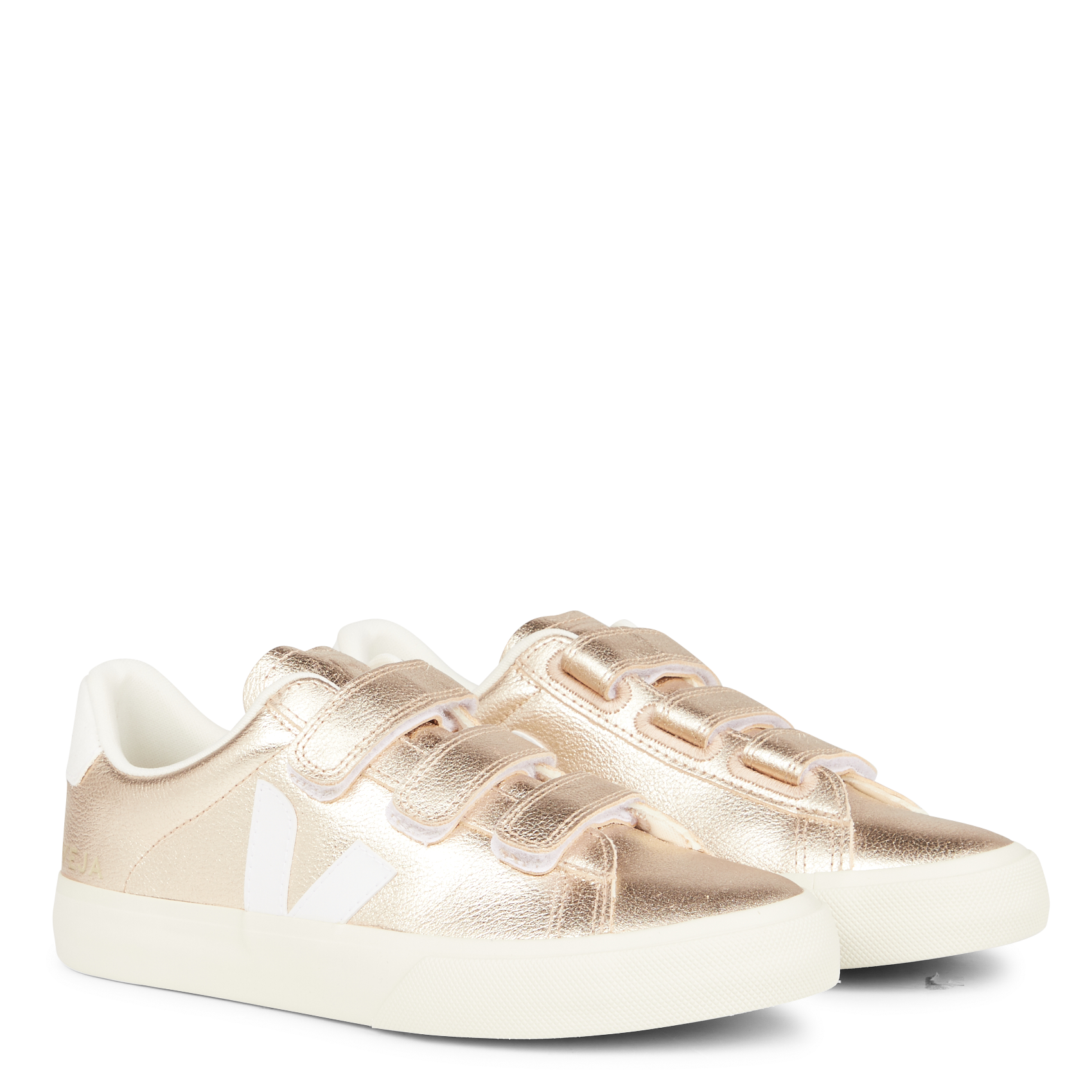 Baskets basses en cuir VEJA Doré