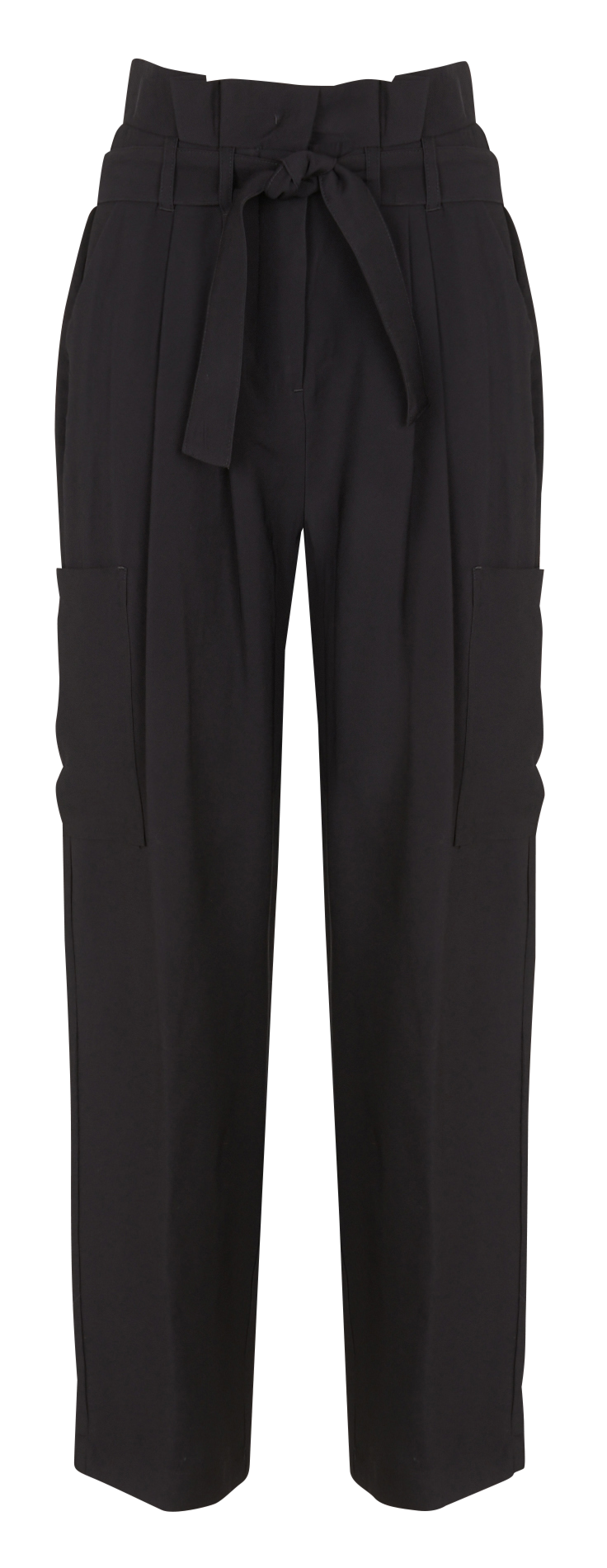 Pantalon cargo taille haute large VILA Noir