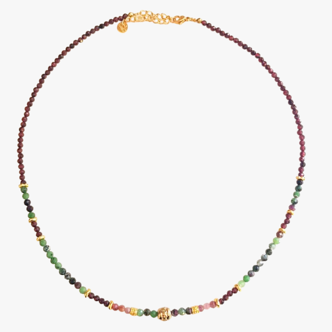 Garnet and ruby zoisite necklace GINANDGER Multicolored