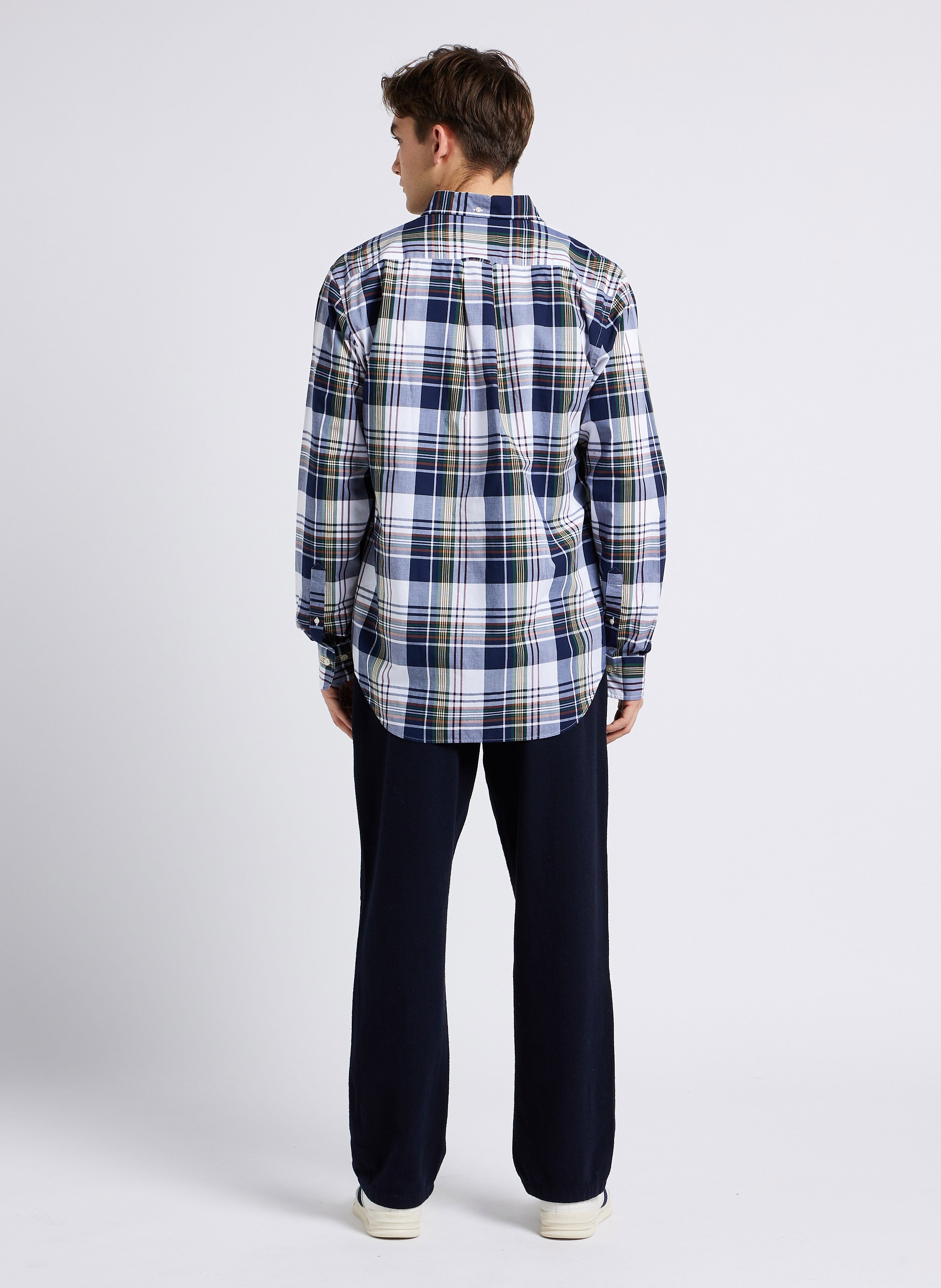 Pantalon droit en coton biologique KNOWLEDGE COTTON APPAREL Bleu