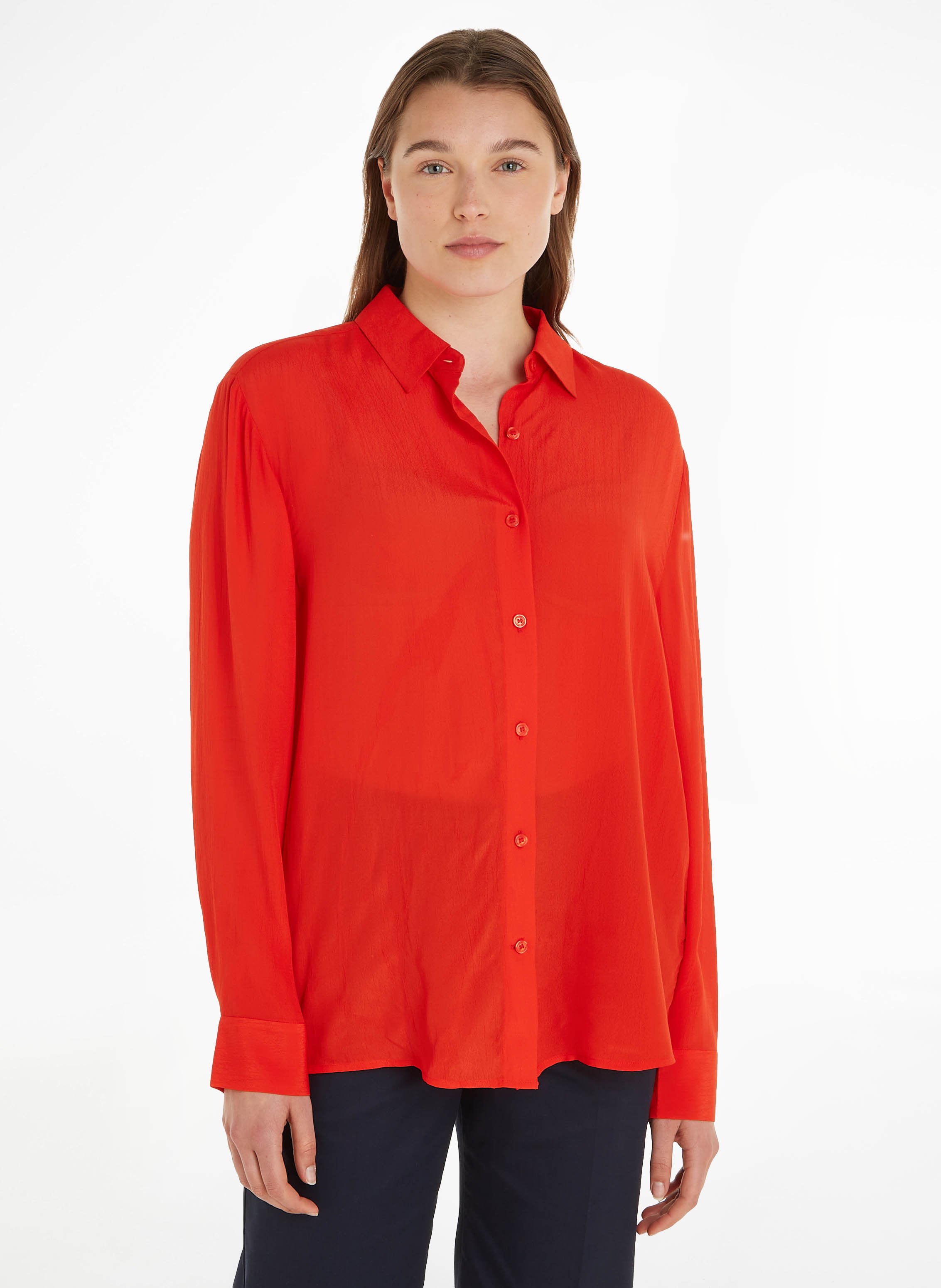 Camisa roja tommy online hilfiger mujer