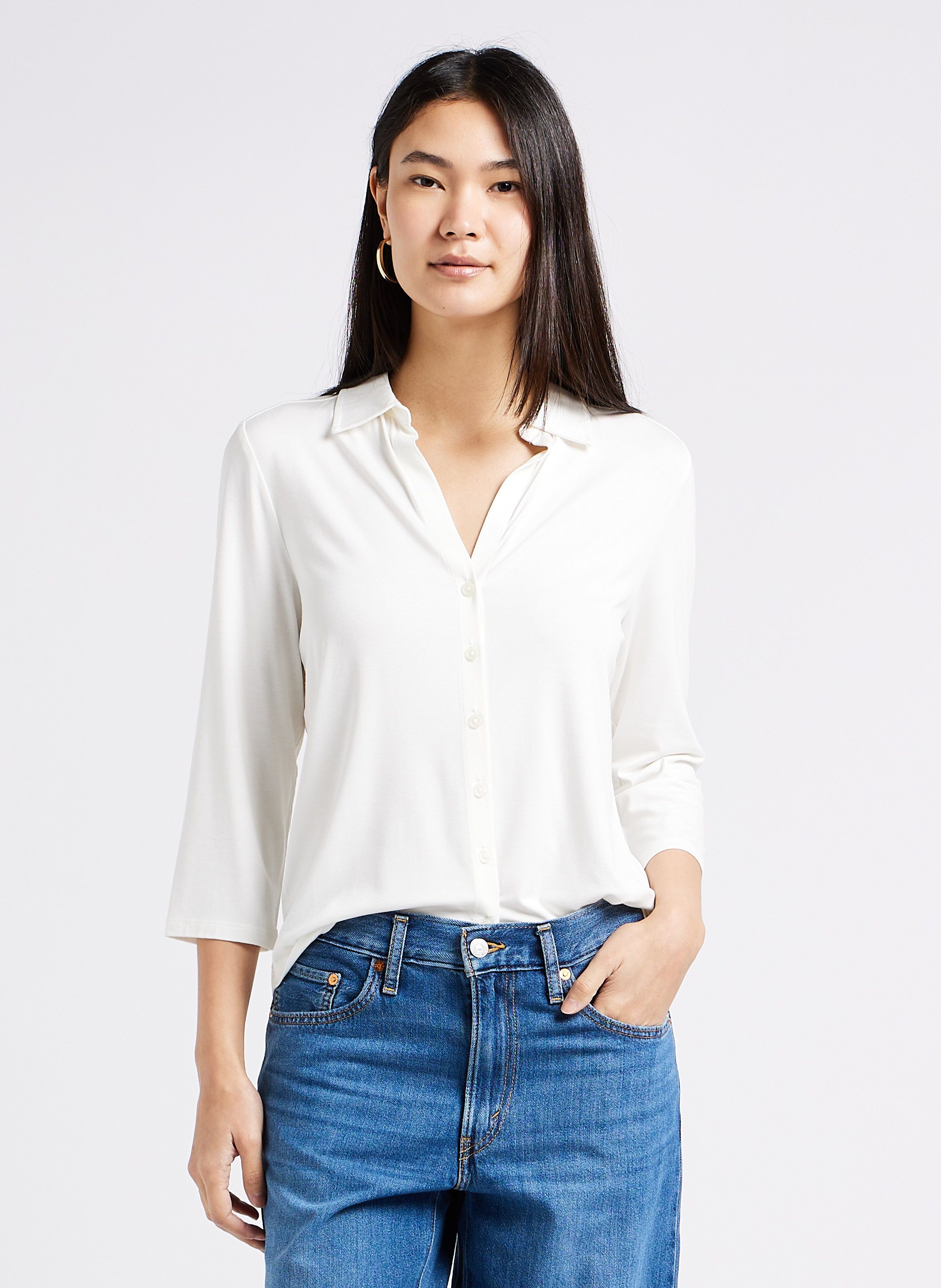 Chemisier Col Classique White Cotton Marc O polo Femme Place