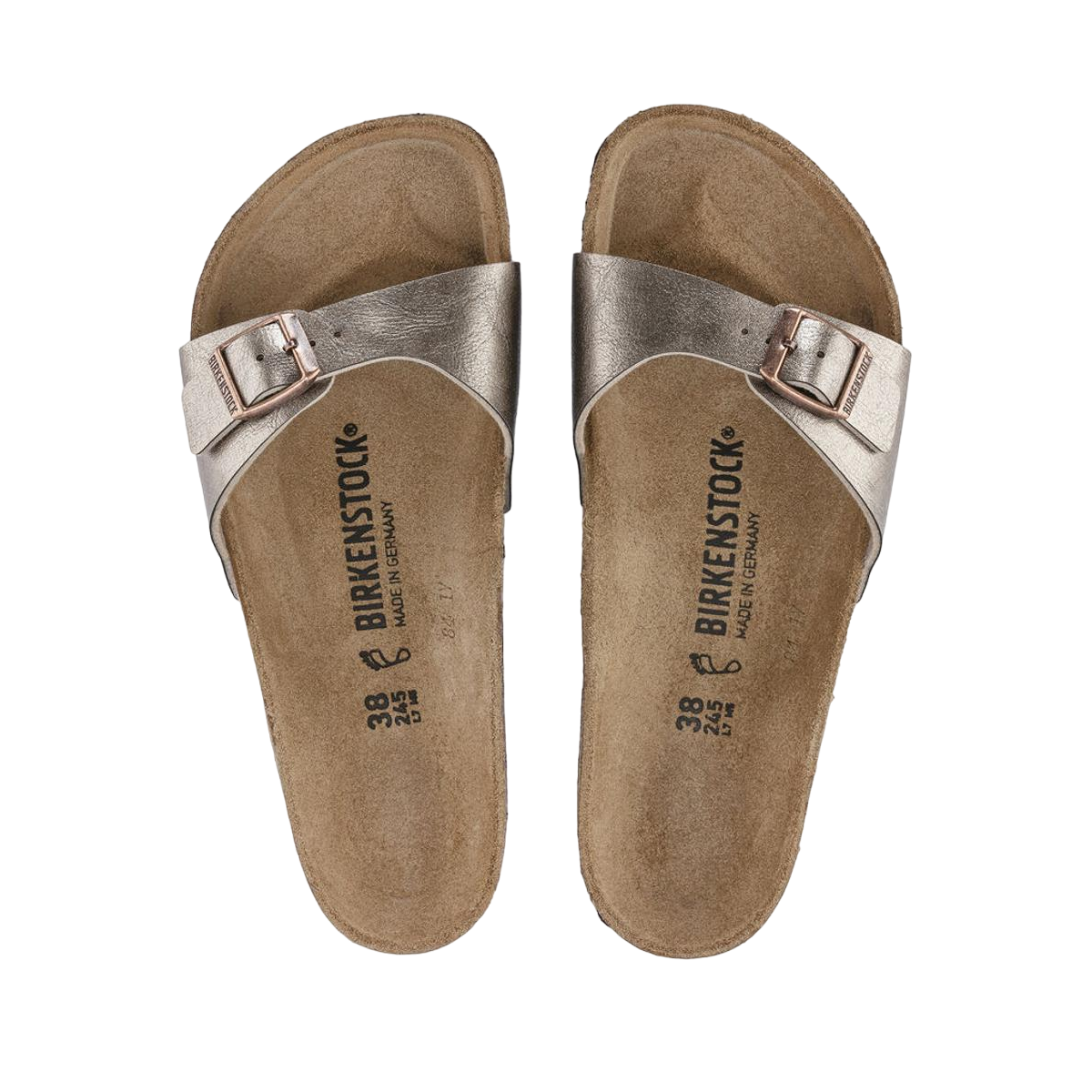 Faux leather sandals BIRKENSTOCK Golden